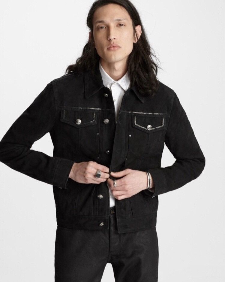 John Varvatos Suede trucker jacket. 52 Size US L / EU 52-54 / 3 - 3 Thumbnail