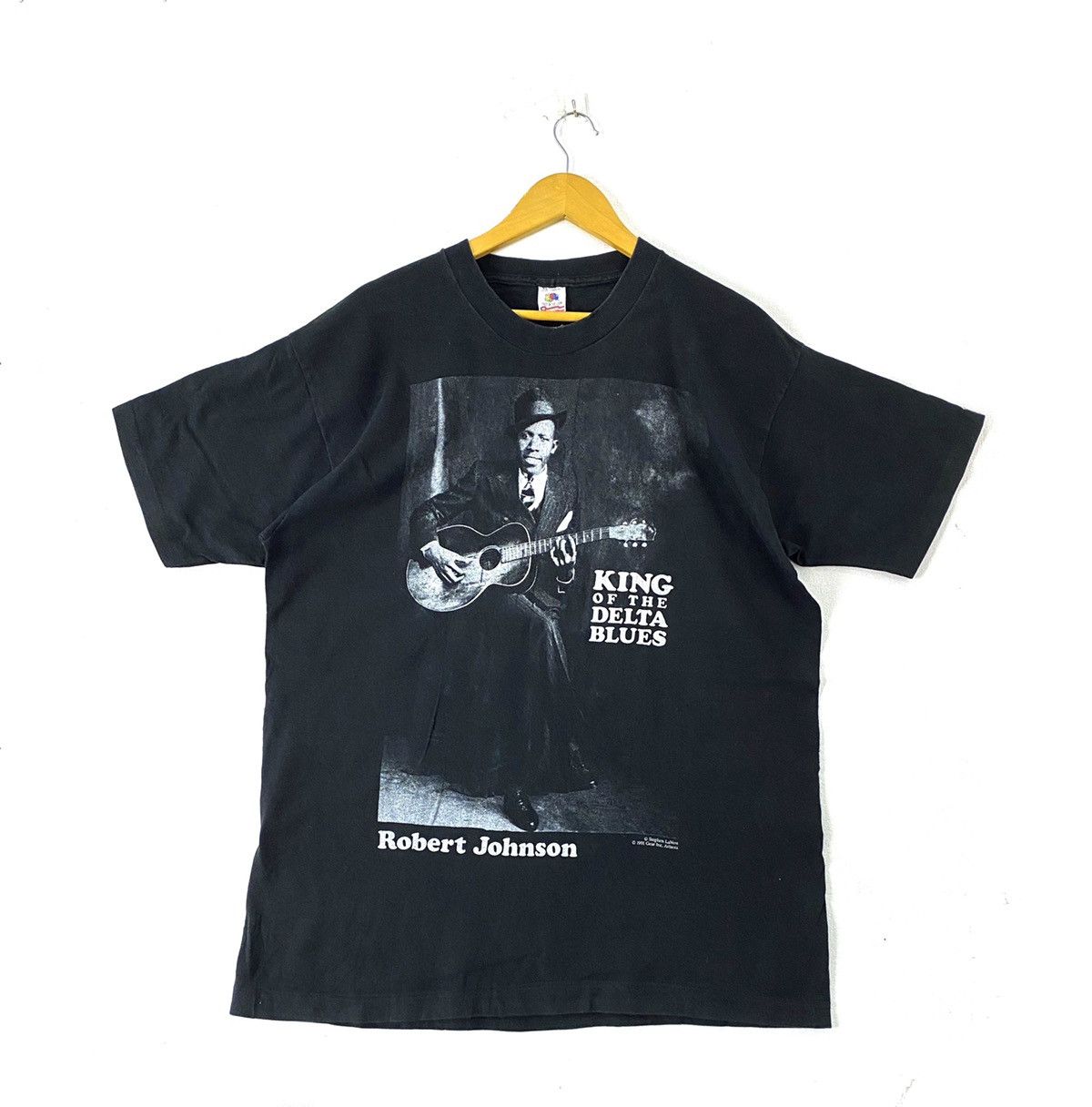 Band Tees vintage 1991 ROBERT JOHNSON king of the blues jazz t-shirts Size US XL / EU 56 / 4 - 1 Thumbnail