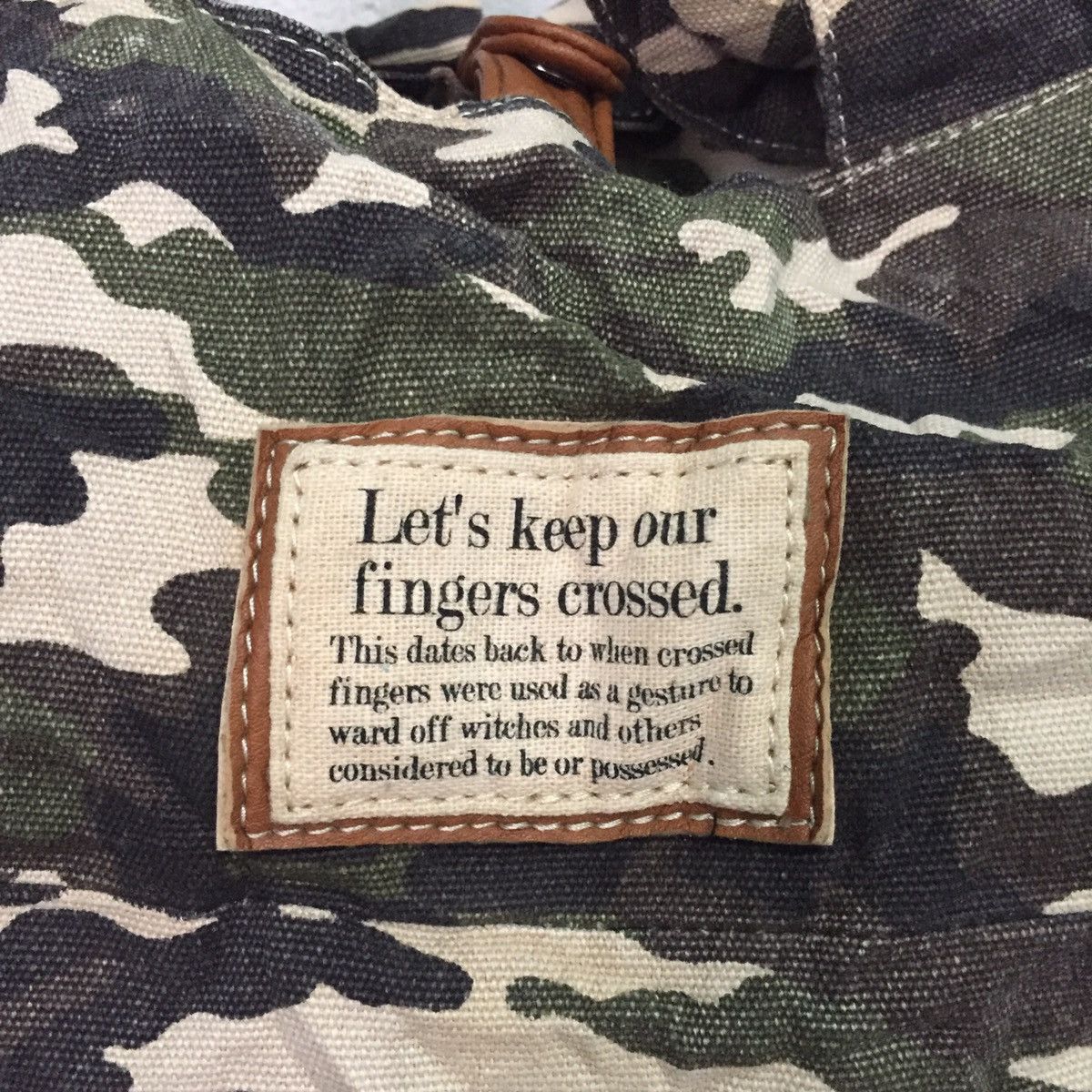 Japanese Brand Camo Army Printed Two Way Use Backpack/Tote Bag Size ONE SIZE - 4 Thumbnail