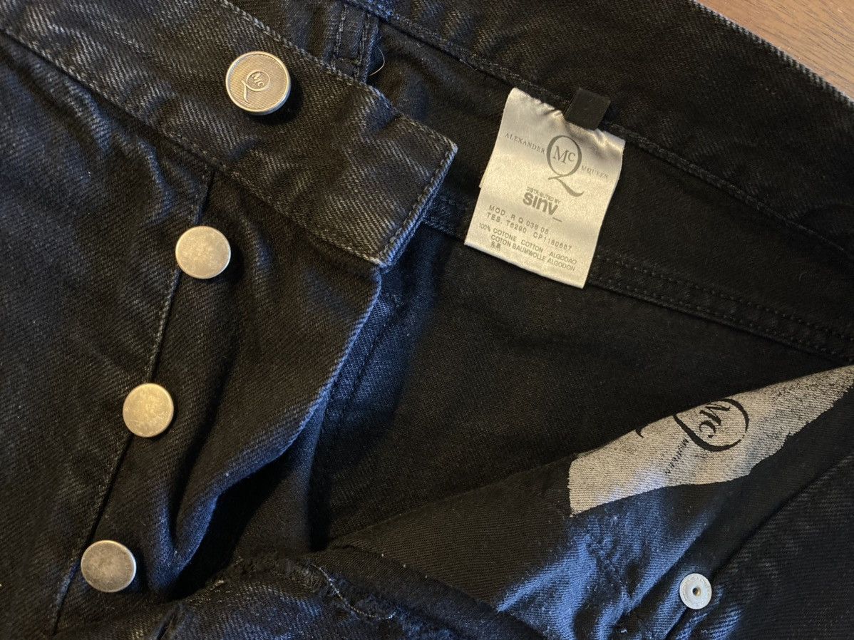 Alexander McQueen Black Denim Jeans Size US 31 - 4 Thumbnail