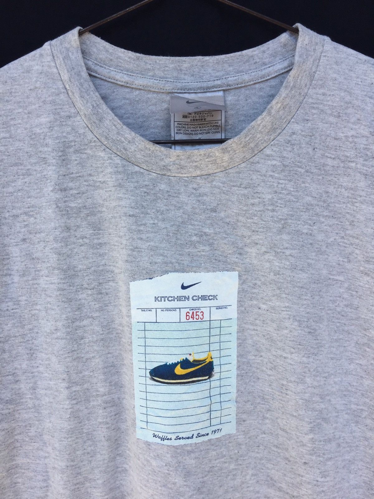 Nike Vintage 00s Nike Waffle ‘Kitchen Check’ graphic tee Size US L / EU 52-54 / 3 - 1 Thumbnail