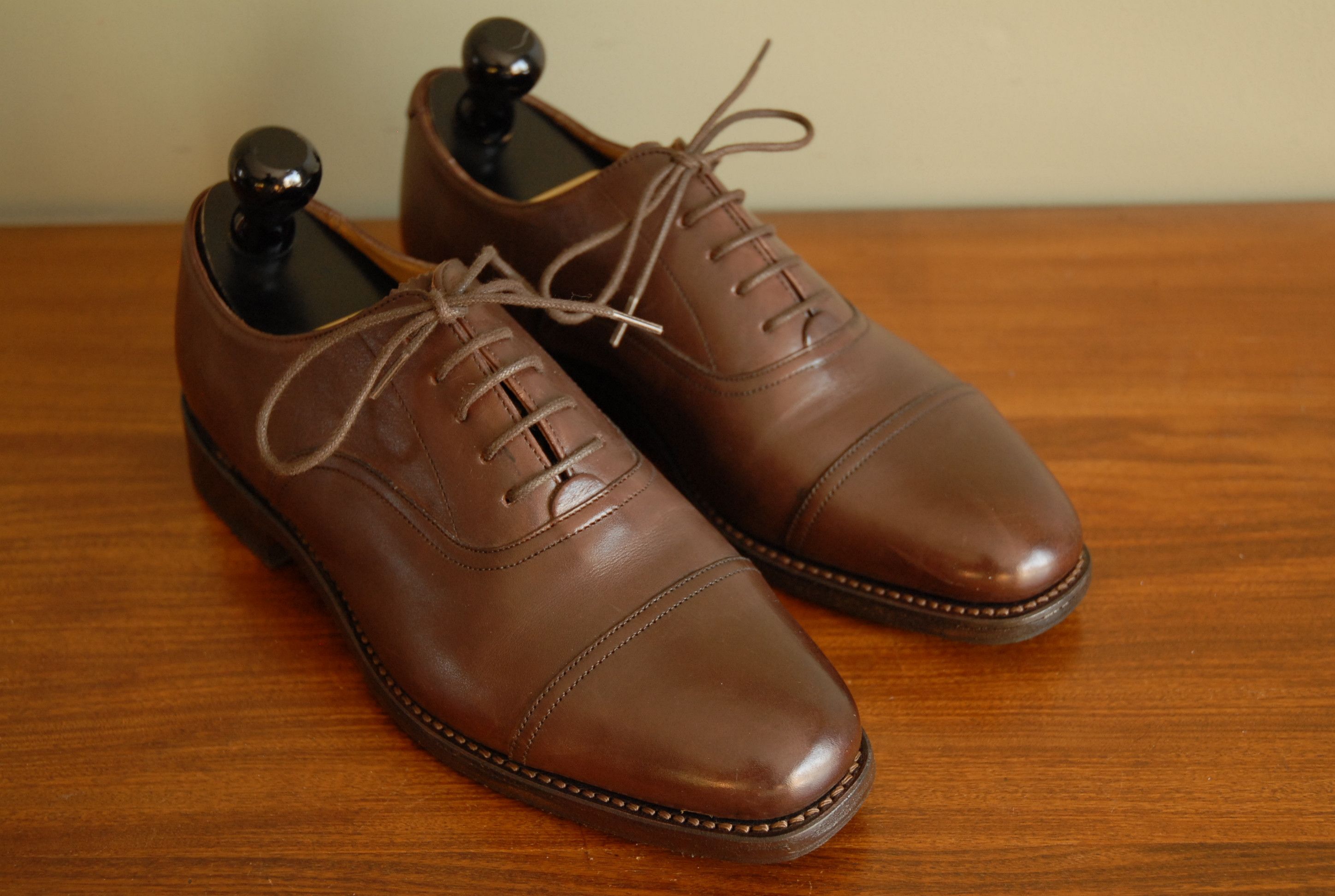 Charles Tyrwhitt Dark Brown Leather Oxfords Charles Tyrwhitt Men main image 4
