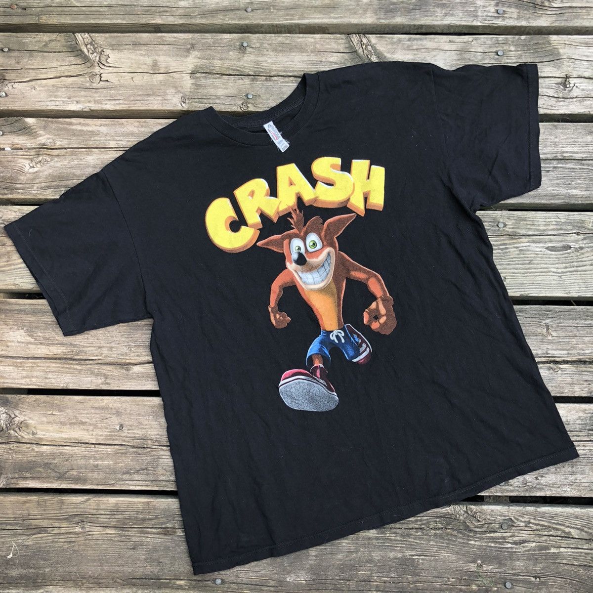 T-shirt Homme Crash Bandicoot Bleu Taille S - Gaming Rétro