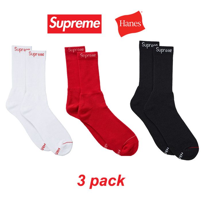 Red best sale supreme socks