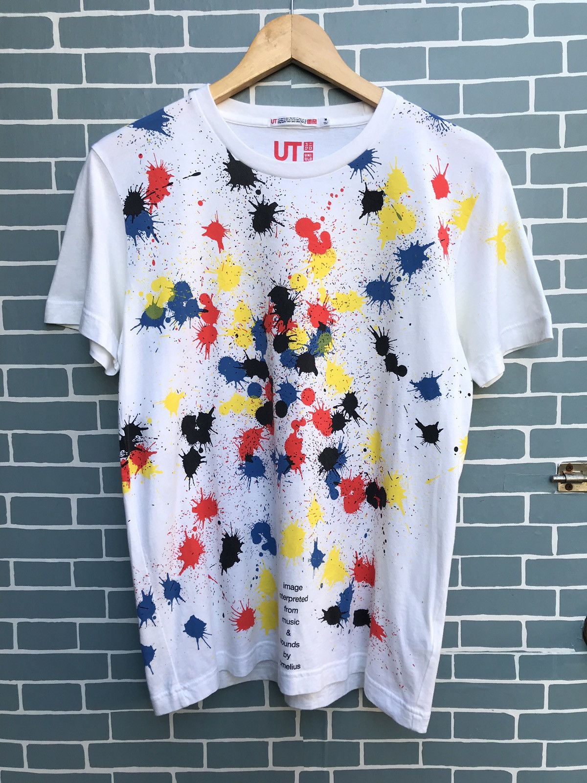 uniqlo x comelius art paint splatter / painter t-shirt