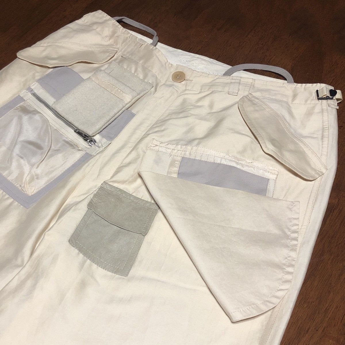 Rick Owens SS03 Suckerball Runway Silk/Cotton Cargo Pants Size US 32 / EU 48 - 4 Thumbnail