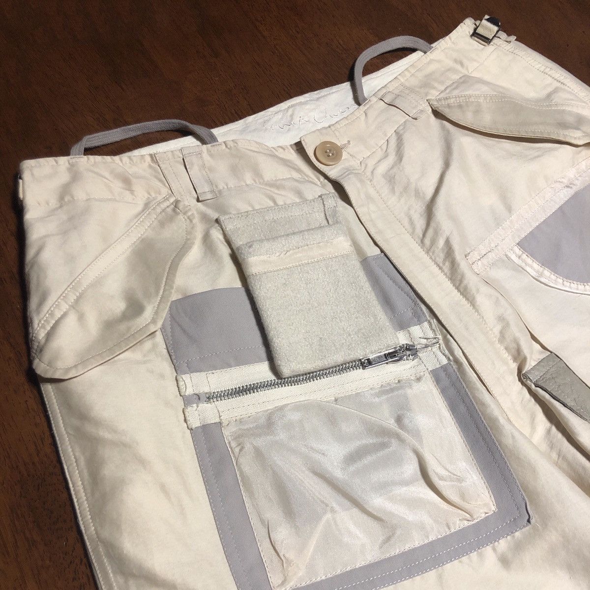 Rick Owens SS03 Suckerball Runway Silk/Cotton Cargo Pants Size US 32 / EU 48 - 2 Thumbnail