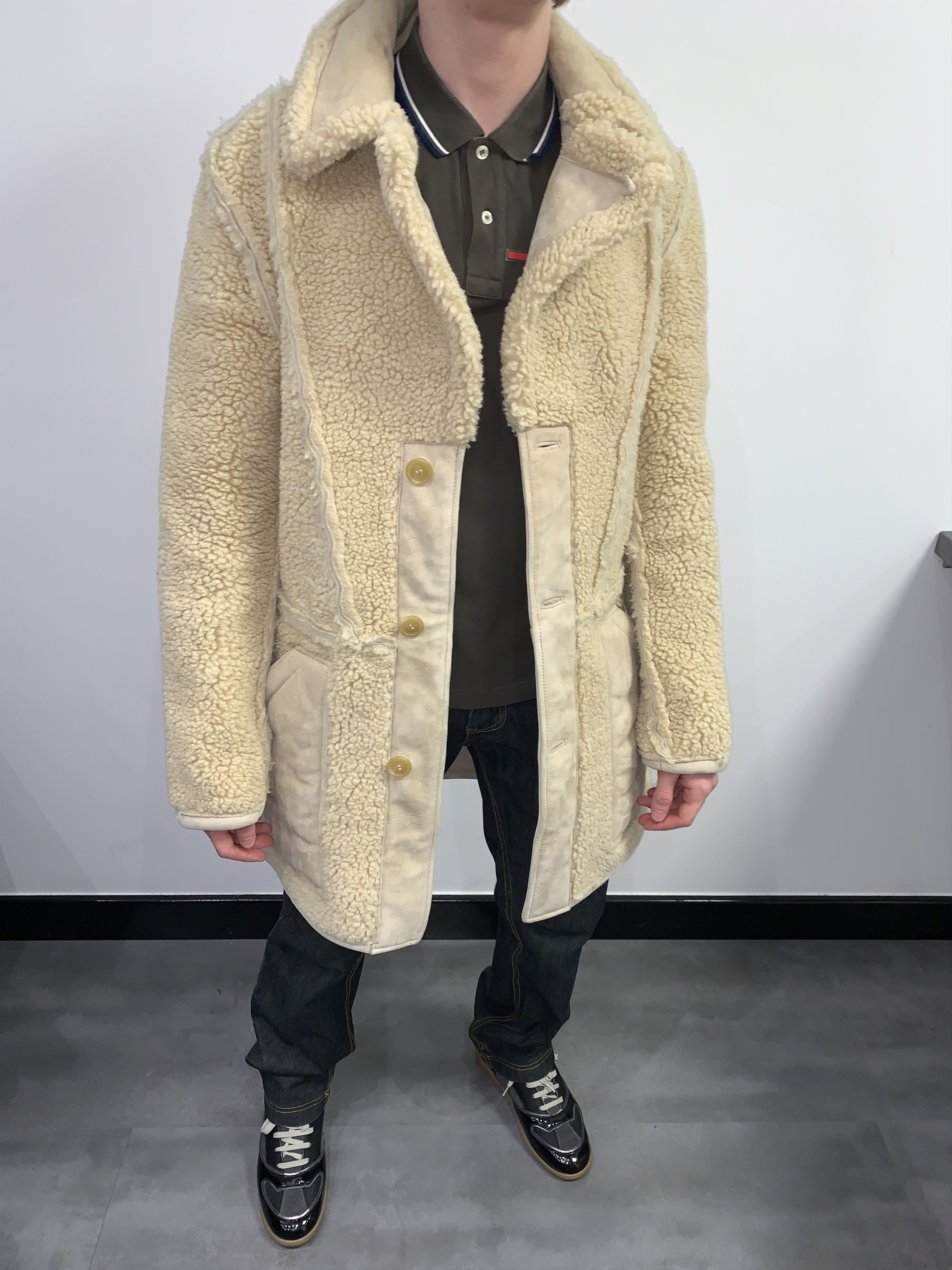 Maison Margiela Maison Margiela X H&M Ship Suit Pattern Cream Coat Size US M / EU 48-50 / 2 - 1 Thumbnail