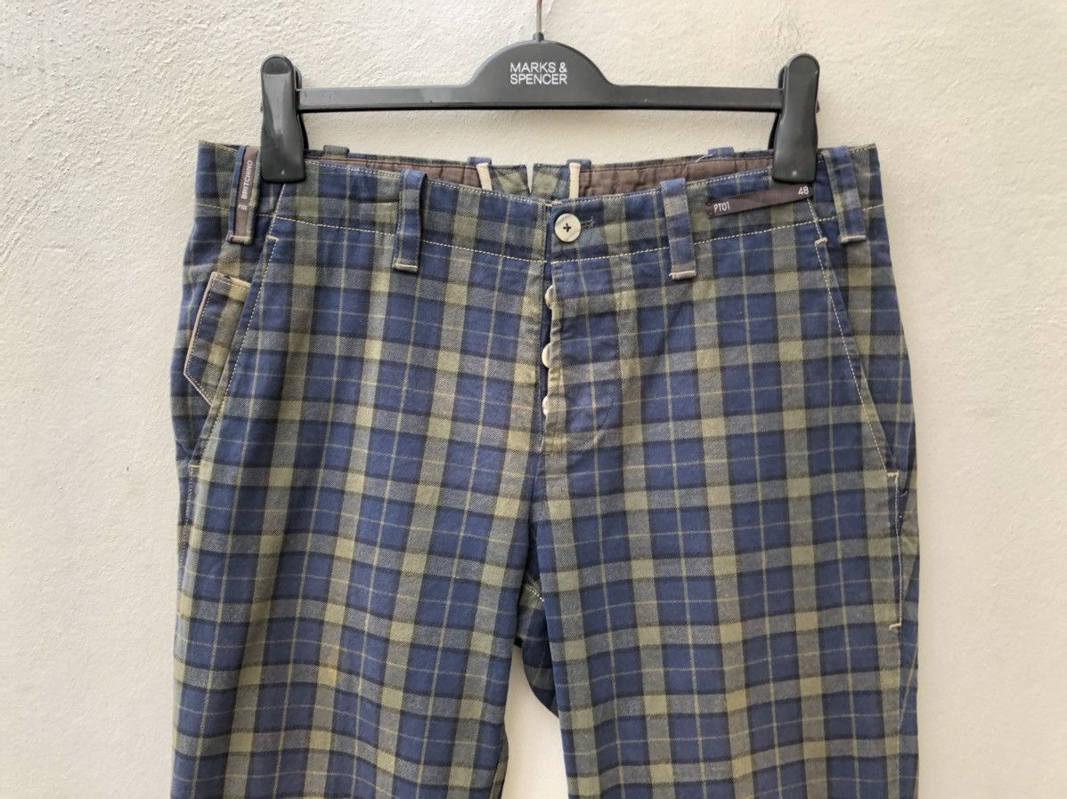 PT Torino PT01 Cropped Checkered Trouser Pant Size US 32 / EU 48 - 2 Thumbnail
