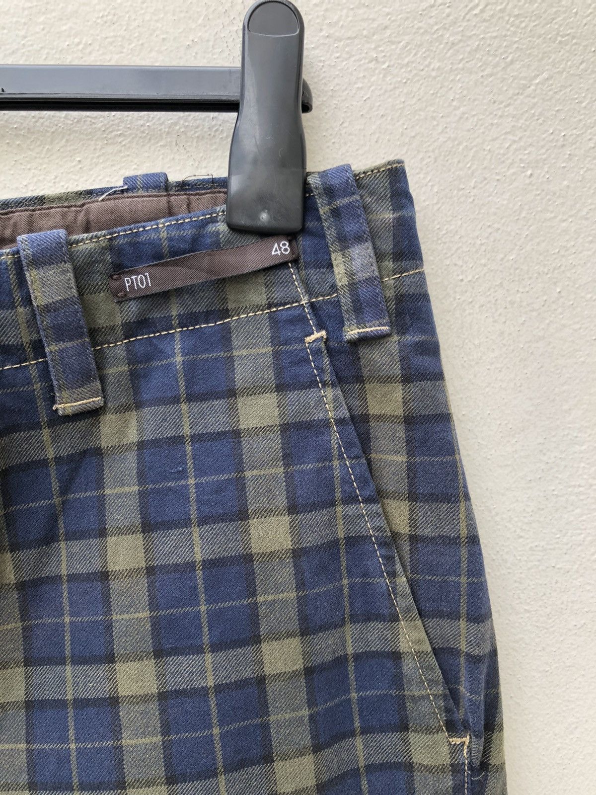 PT Torino PT01 Cropped Checkered Trouser Pant Size US 32 / EU 48 - 4 Thumbnail