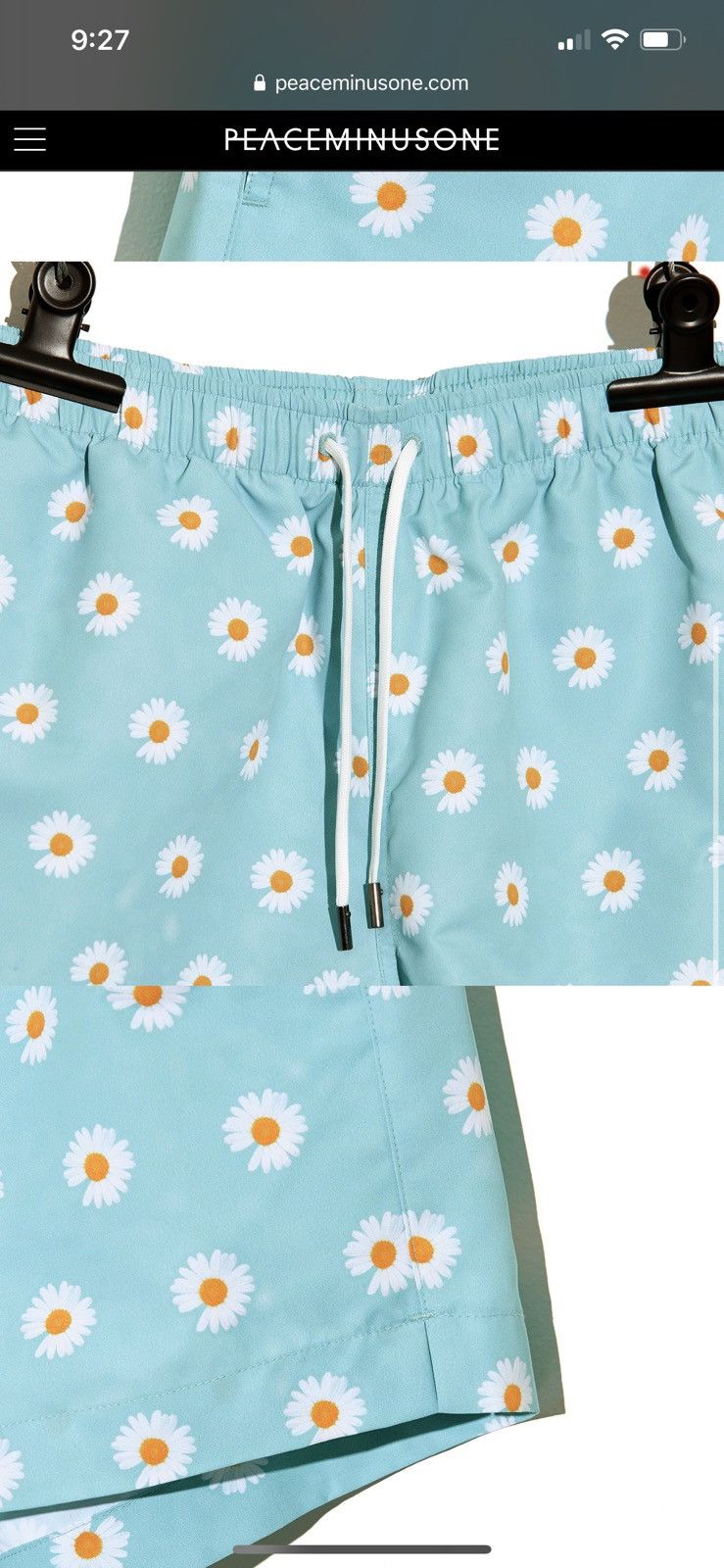 peaceminusone PMO DAISY ALLOVER SHORT PANTS #1 SKY BLUE | Grailed