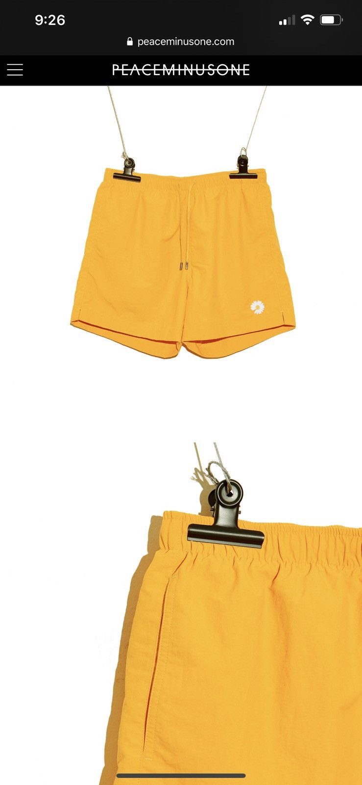 【Peaceminusone】 Daisy Shorts #1 Yellow Peaceminusone Daisy Shorts #1 Yellow | eBay