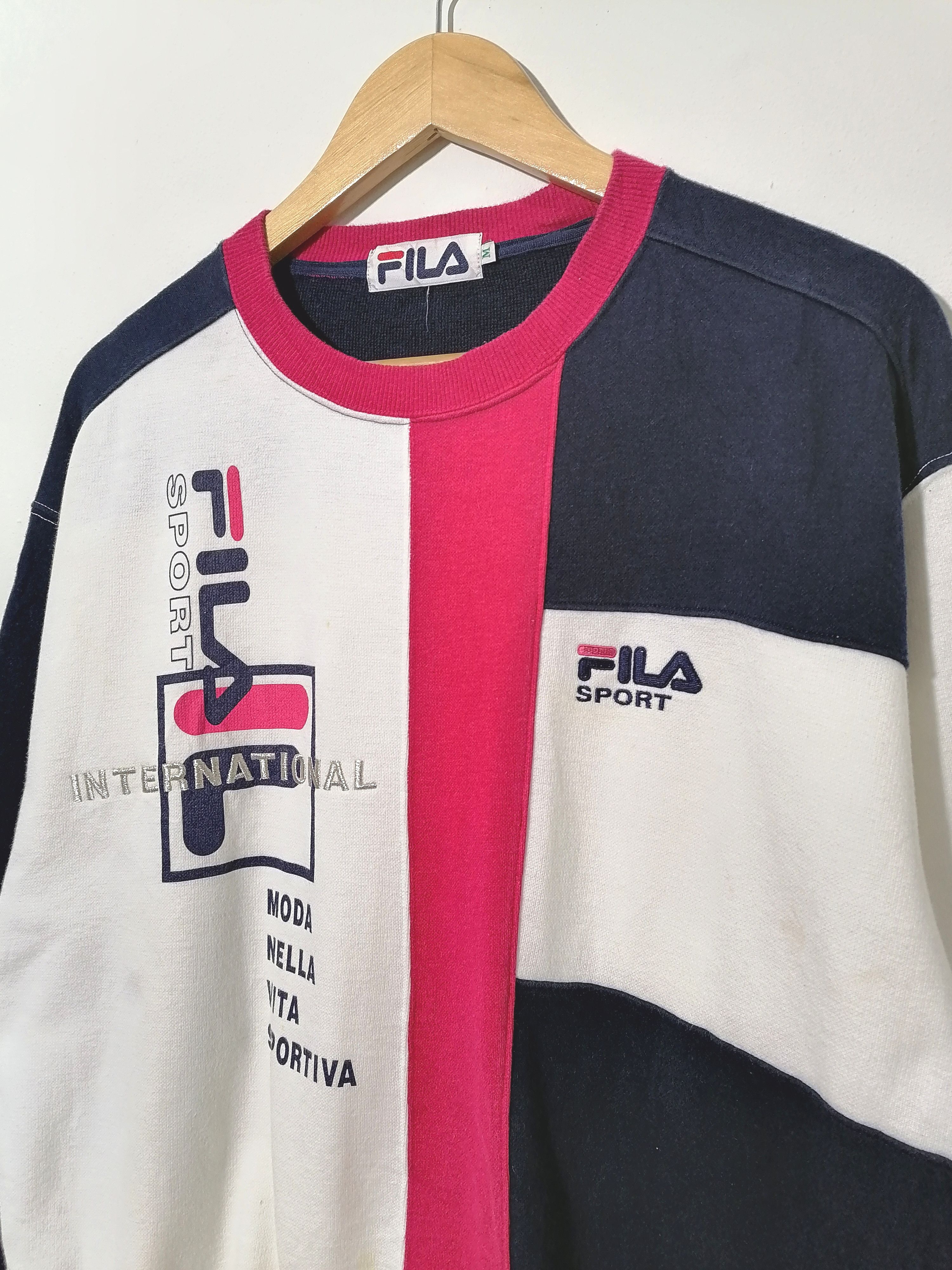 Fila × Vintage Vintage Fila Colour Block Sports Sweatshirt Size US L / EU 52-54 / 3 - 3 Thumbnail