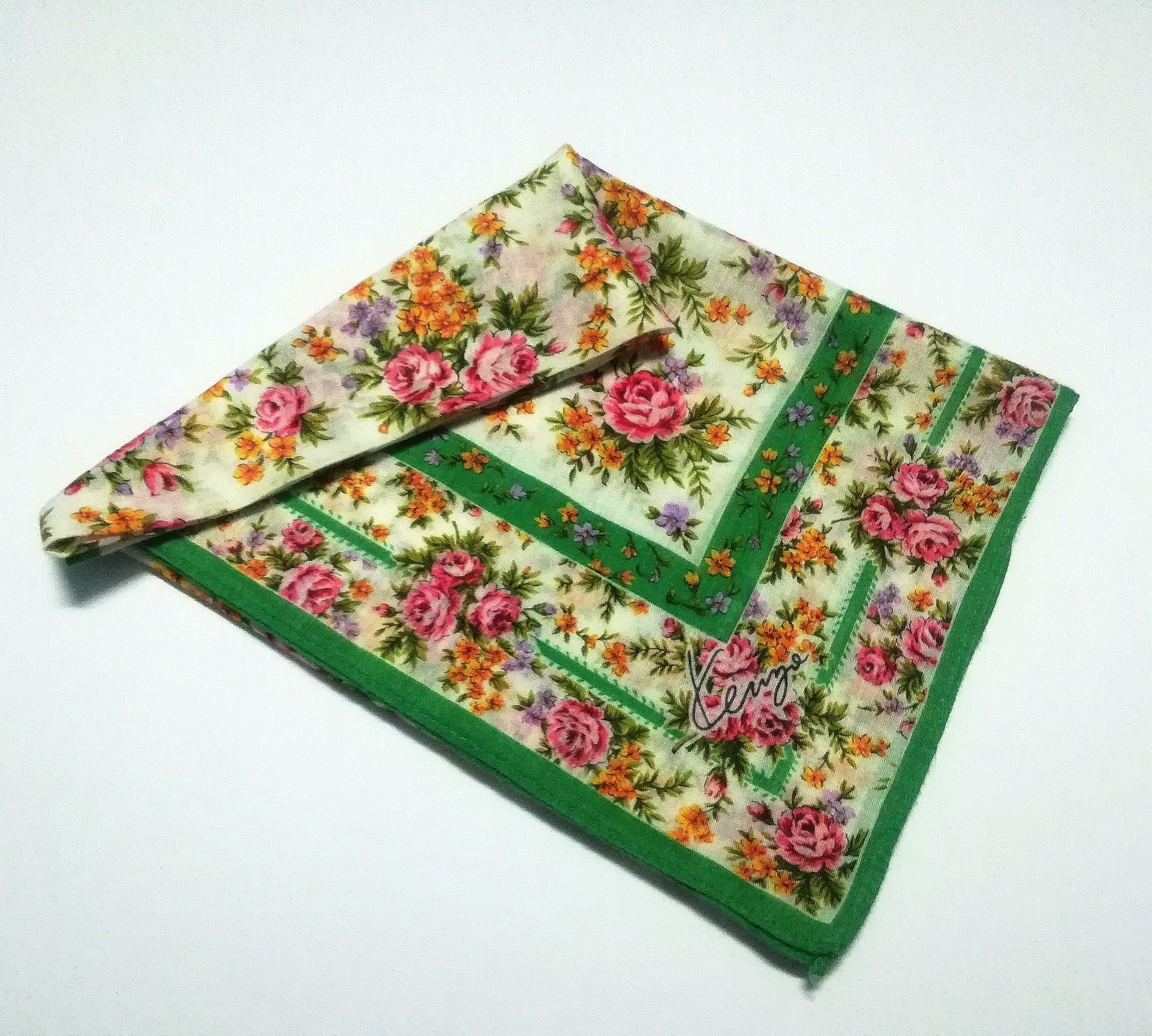 Kenzo Kenzo Bandana/Handkerchief Floral Design Size ONE SIZE - 2 Thumbnail