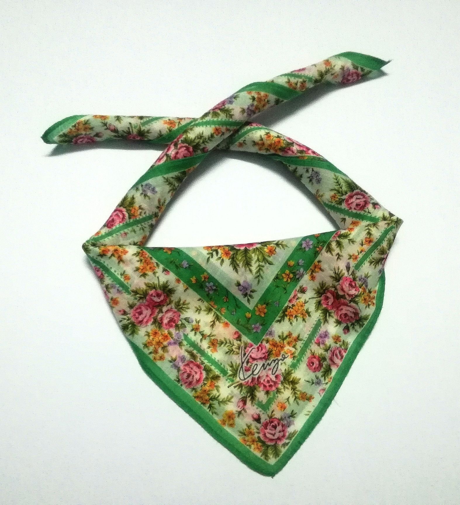 Kenzo Kenzo Bandana/Handkerchief Floral Design Size ONE SIZE - 1 Thumbnail