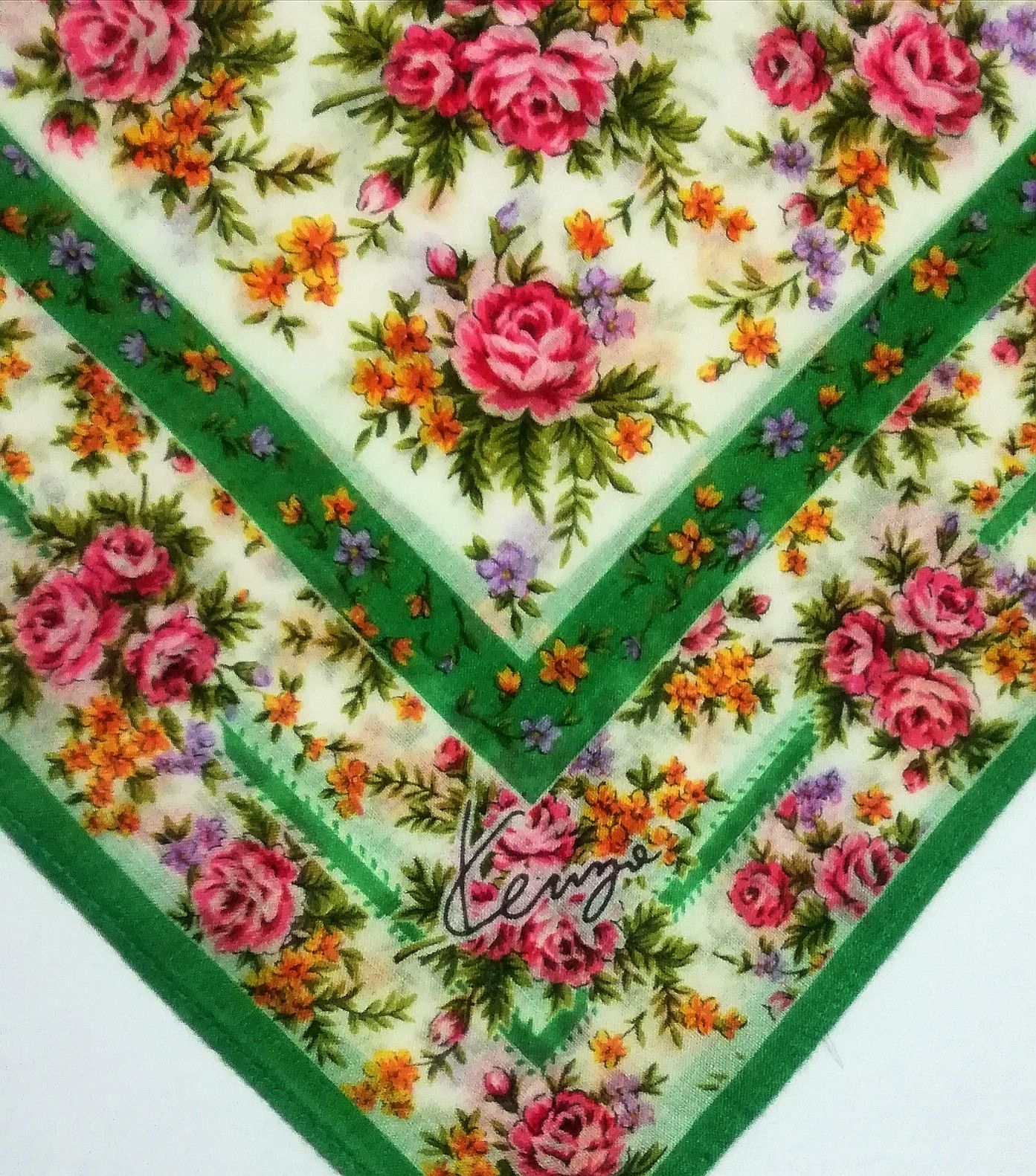 Kenzo Kenzo Bandana/Handkerchief Floral Design Size ONE SIZE - 4 Thumbnail