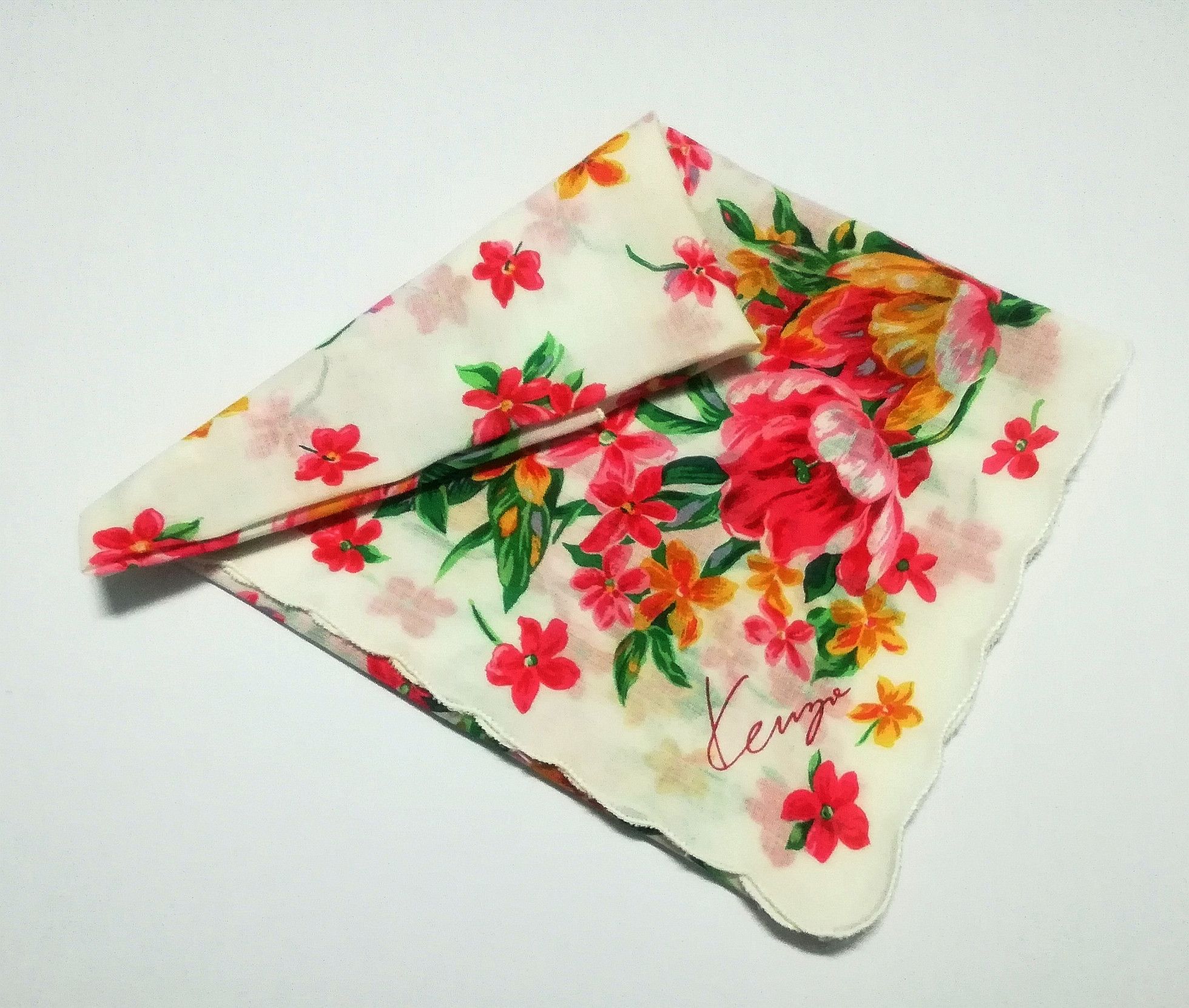 Kenzo Vintage KENZO Bandana/Handkerchief Floral Design Size ONE SIZE - 3 Thumbnail