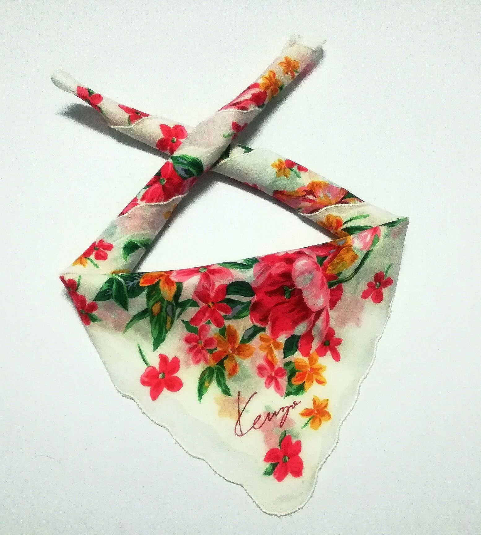 Kenzo Vintage KENZO Bandana/Handkerchief Floral Design Size ONE SIZE - 1 Thumbnail