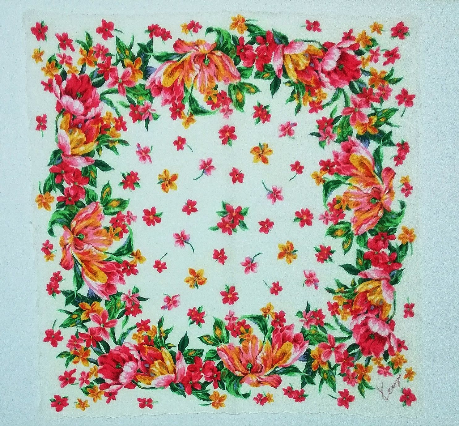 Kenzo Vintage KENZO Bandana/Handkerchief Floral Design Size ONE SIZE - 5 Thumbnail