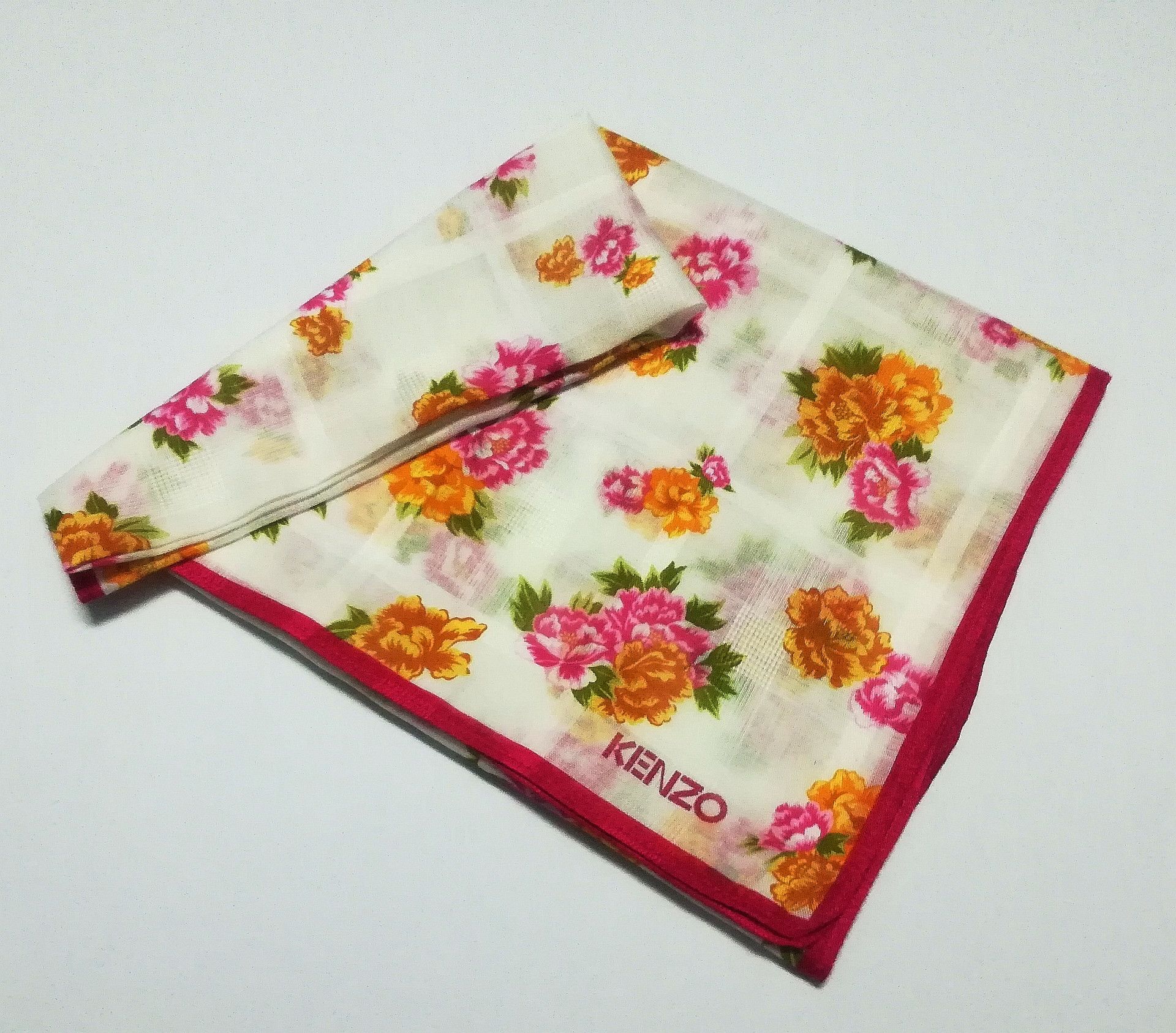 Kenzo Vintage KENZO Bandana/Handkerchief Floral Design Size ONE SIZE - 2 Thumbnail