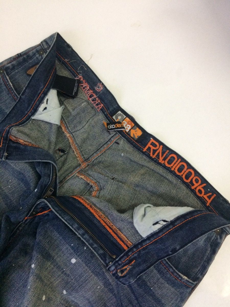 Akademiks × Japanese Brand Baggy Akasemiks design patchwork denim pants big saiz Size US 36 / EU 52 - 7 Thumbnail
