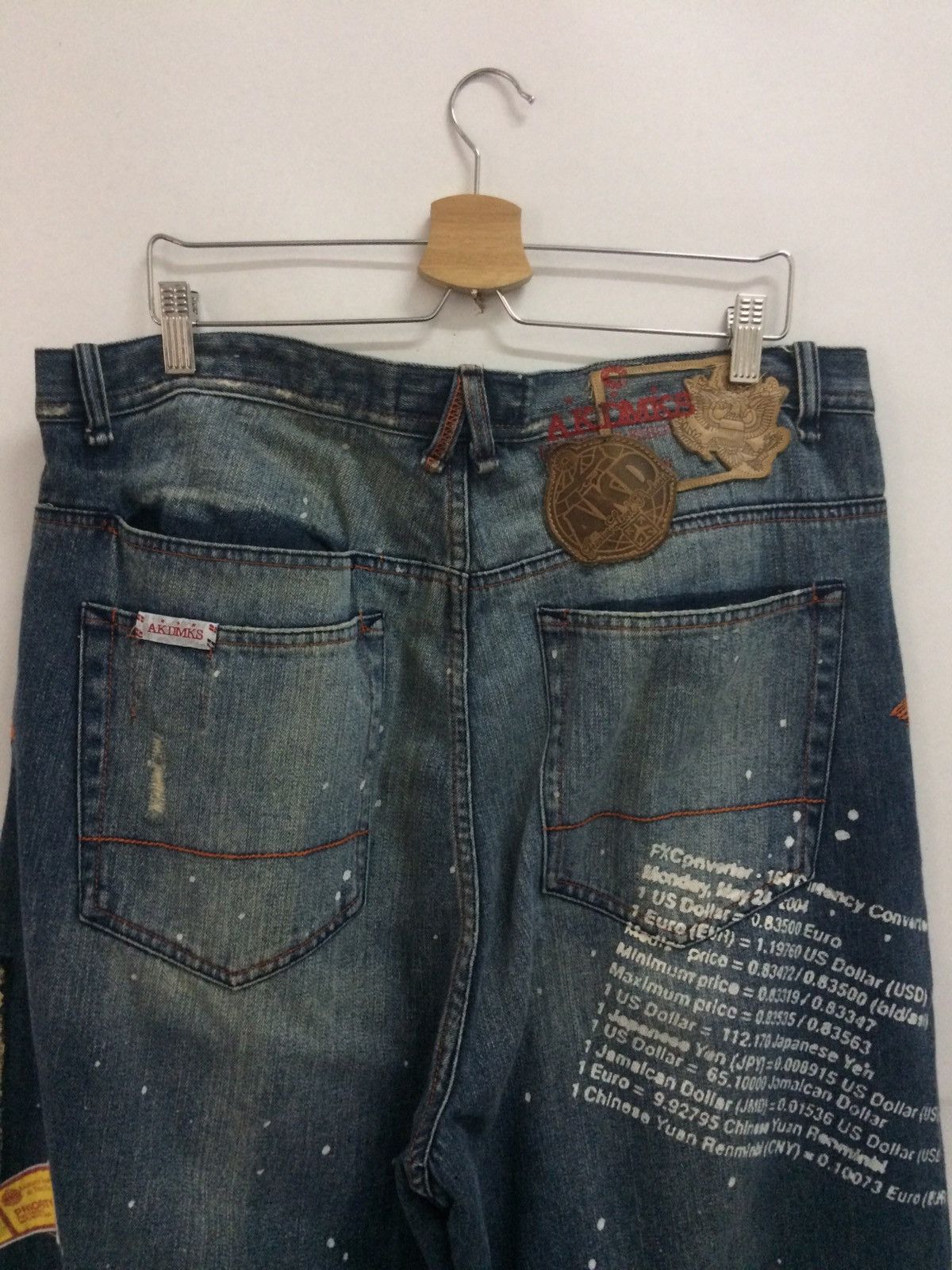 Akademiks × Japanese Brand Baggy Akasemiks design patchwork denim pants big saiz Size US 36 / EU 52 - 4 Thumbnail