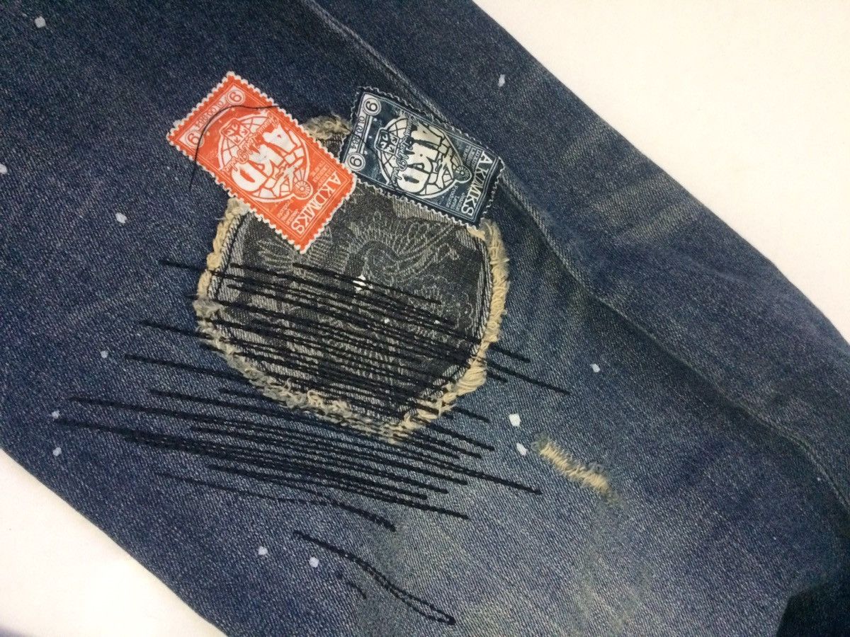 Akademiks × Japanese Brand Baggy Akasemiks design patchwork denim pants big saiz Size US 36 / EU 52 - 10 Thumbnail