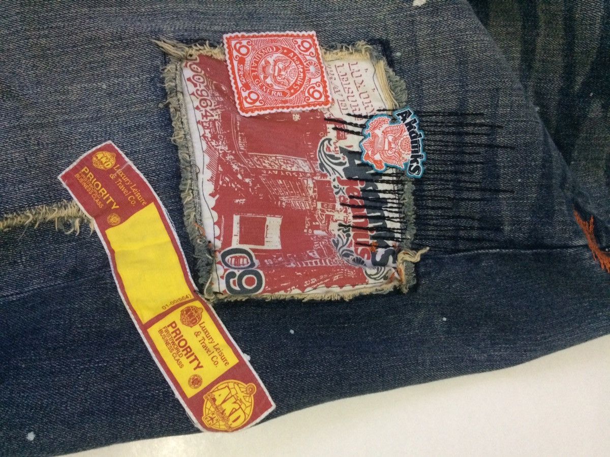 Akademiks × Japanese Brand Baggy Akasemiks design patchwork denim pants big saiz Size US 36 / EU 52 - 9 Thumbnail
