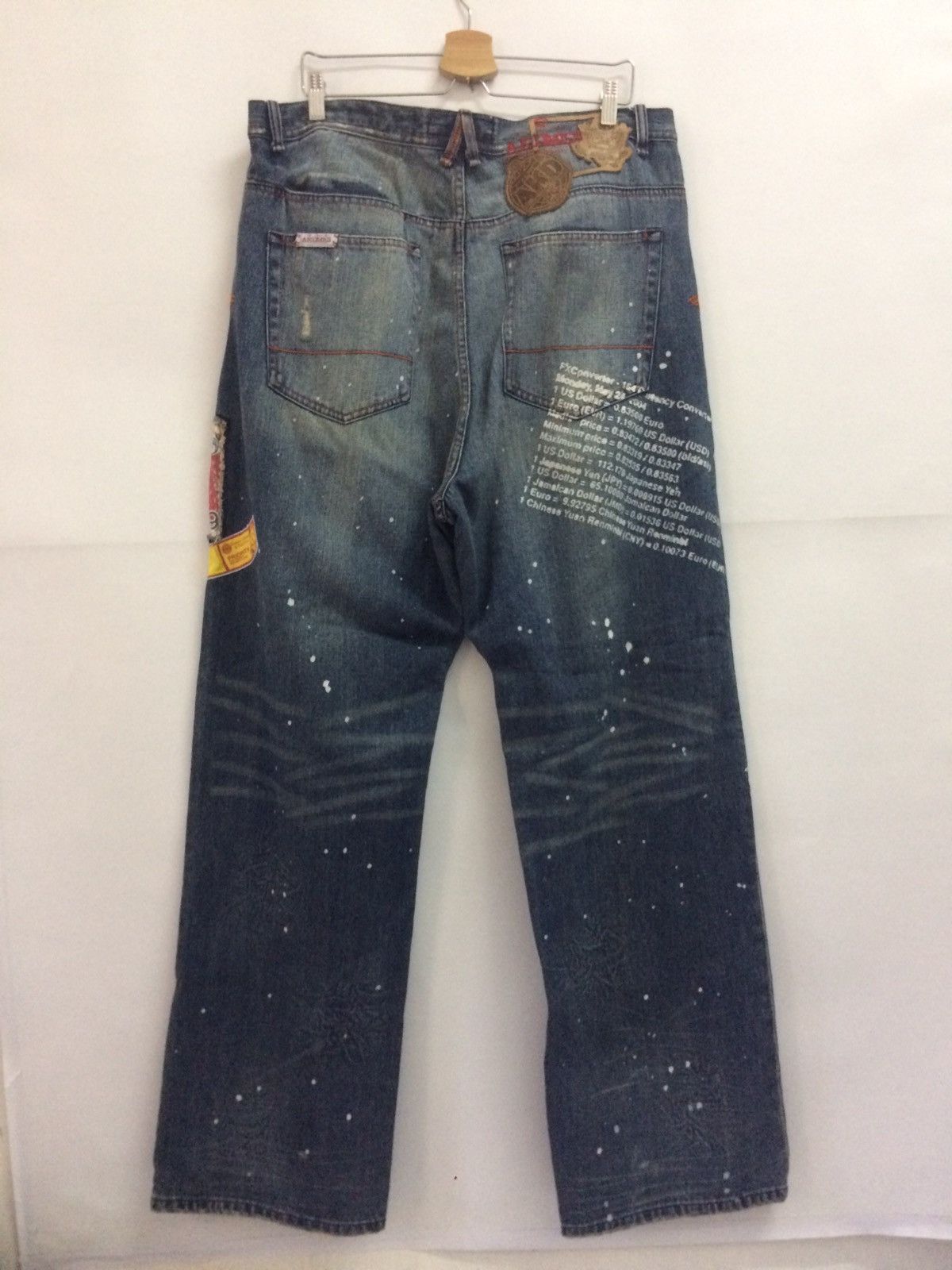 Akademiks × Japanese Brand Baggy Akasemiks design patchwork denim pants big saiz Size US 36 / EU 52 - 5 Thumbnail
