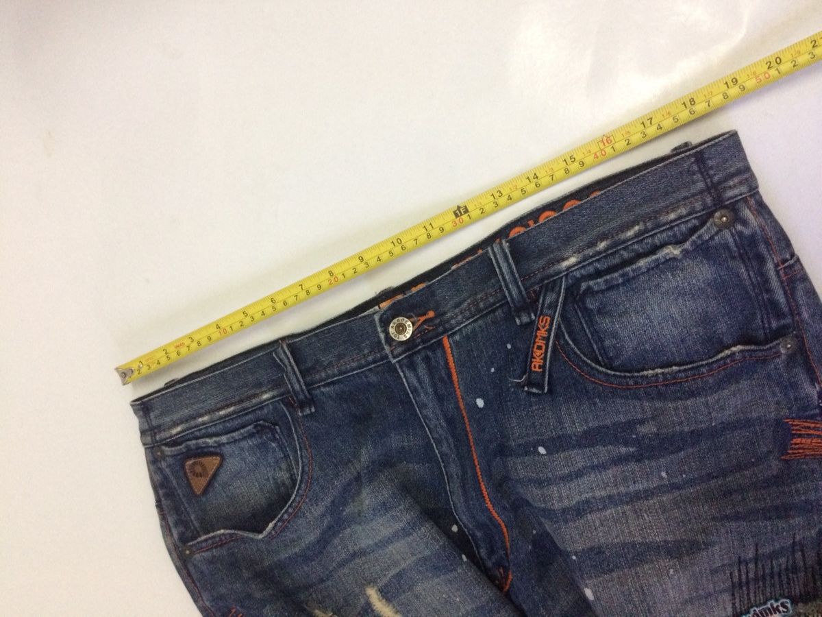 Akademiks × Japanese Brand Baggy Akasemiks design patchwork denim pants big saiz Size US 36 / EU 52 - 11 Thumbnail