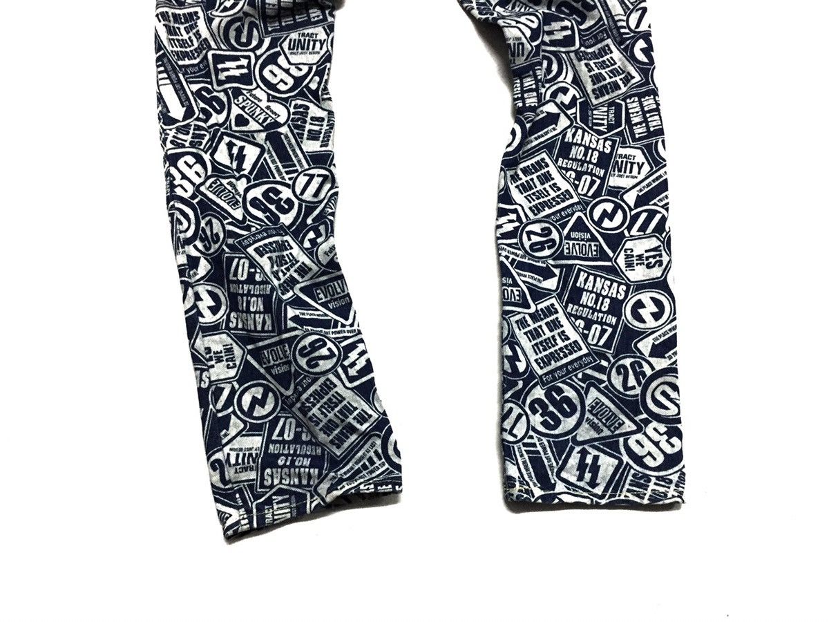 Japanese Brand Vintage Fullprint Punk Hiphop Denim Pants Size US 32 / EU 48 - 5 Thumbnail