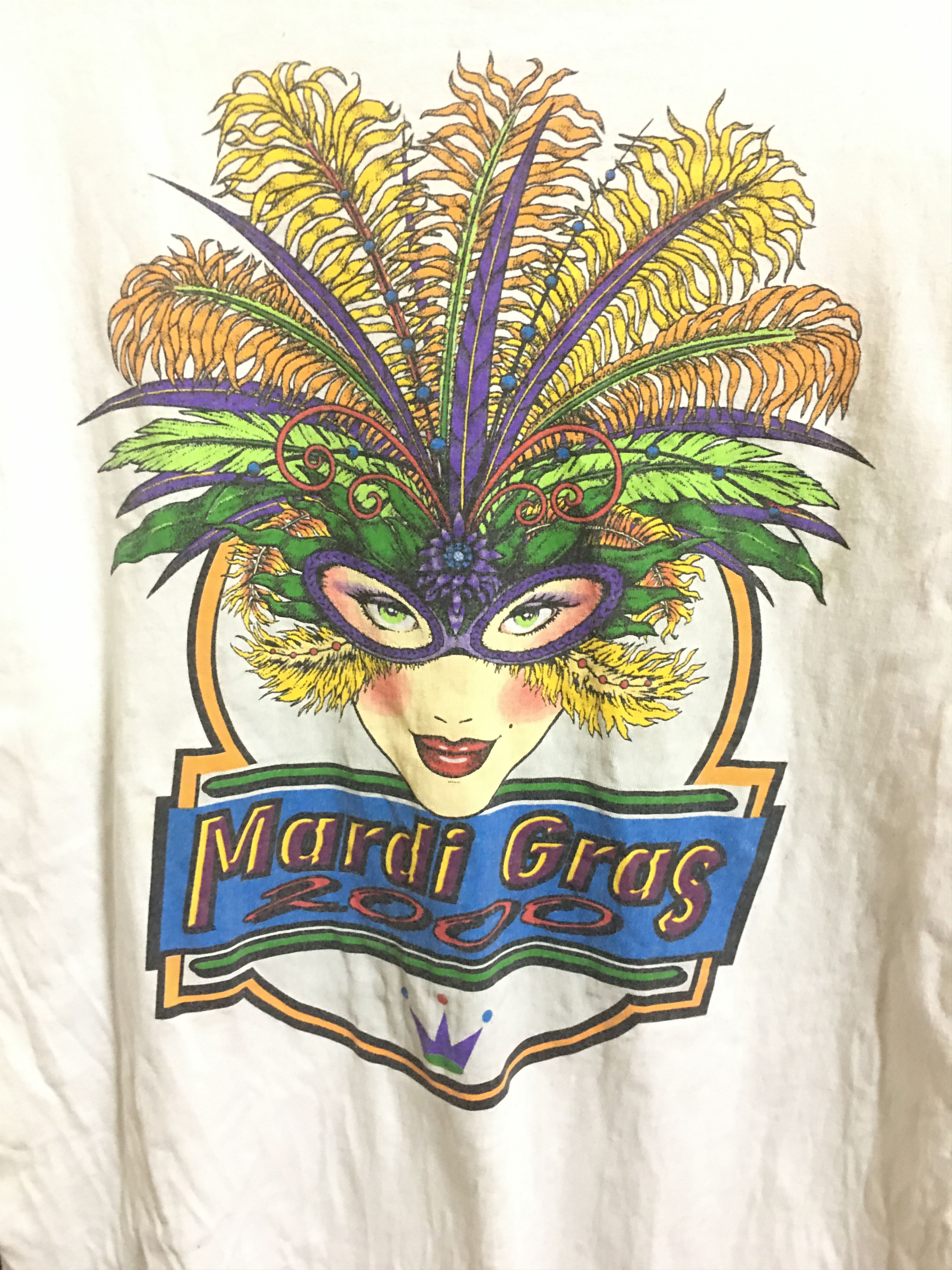 Vintage Vintage 2000 Mardi Gras T-Shirt Size US L / EU 52-54 / 3 - 3 Thumbnail