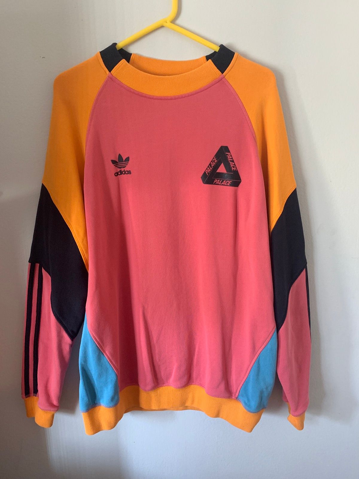 Adidas Palace x sweater lucky orange/pink | Grailed