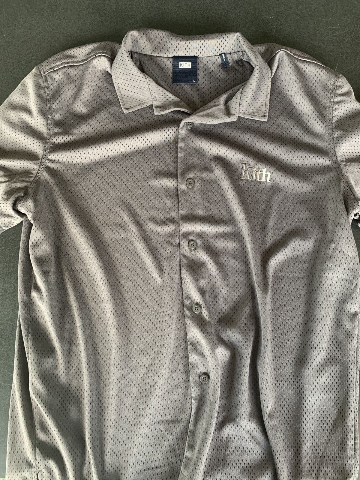 Kith Kith Camp Collar Double Mesh Shirt - Rabbit | Grailed 