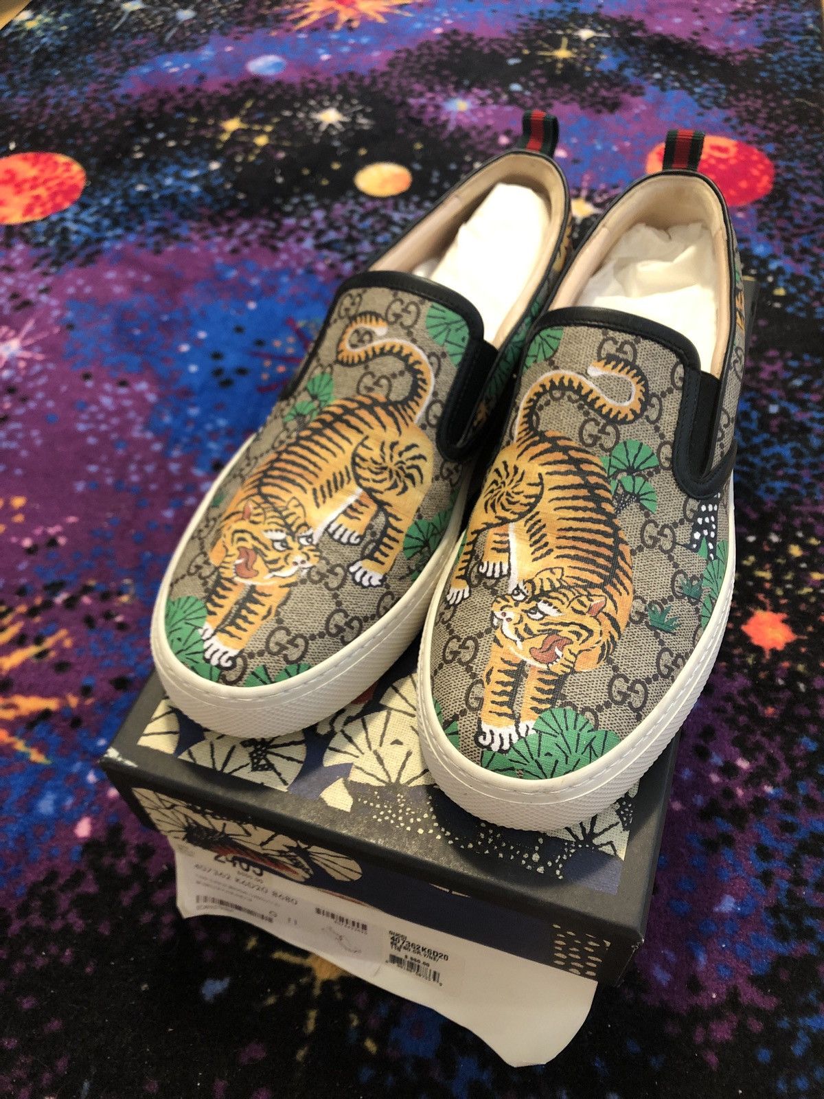 Gucci tiger slip ons on sale