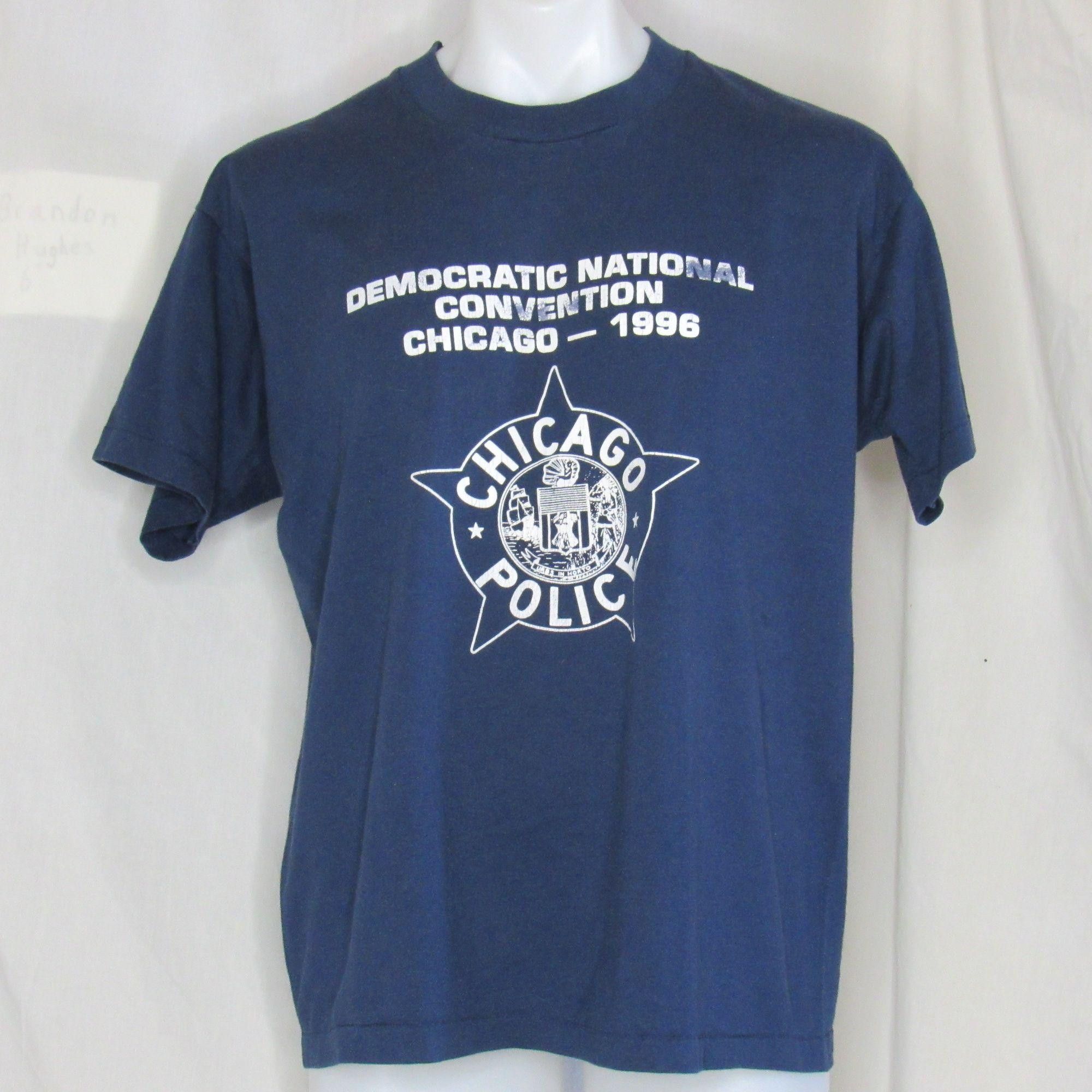 Fruit Of The Loom 1996 Democratic National Convention Chicago Police T Shirt Size US XL / EU 56 / 4 - 3 Thumbnail
