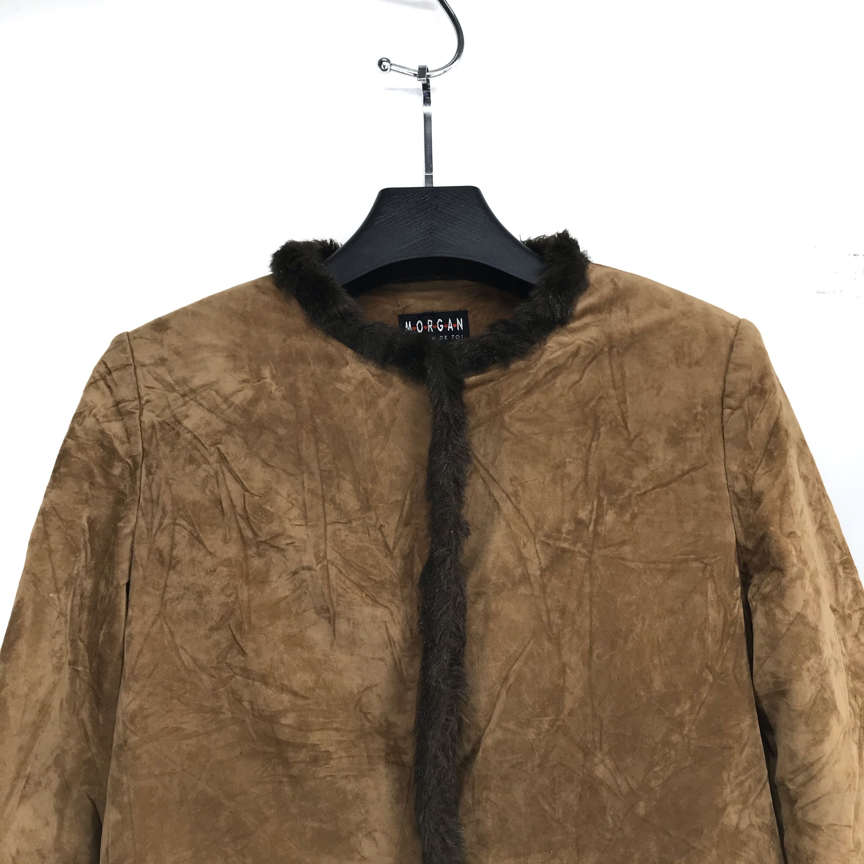 Morgan De Toi Morgan De Toi Fur Suede Overcoat Long Jacket #1874-19 Size M / US 6-8 / IT 42-44 - 2 Thumbnail