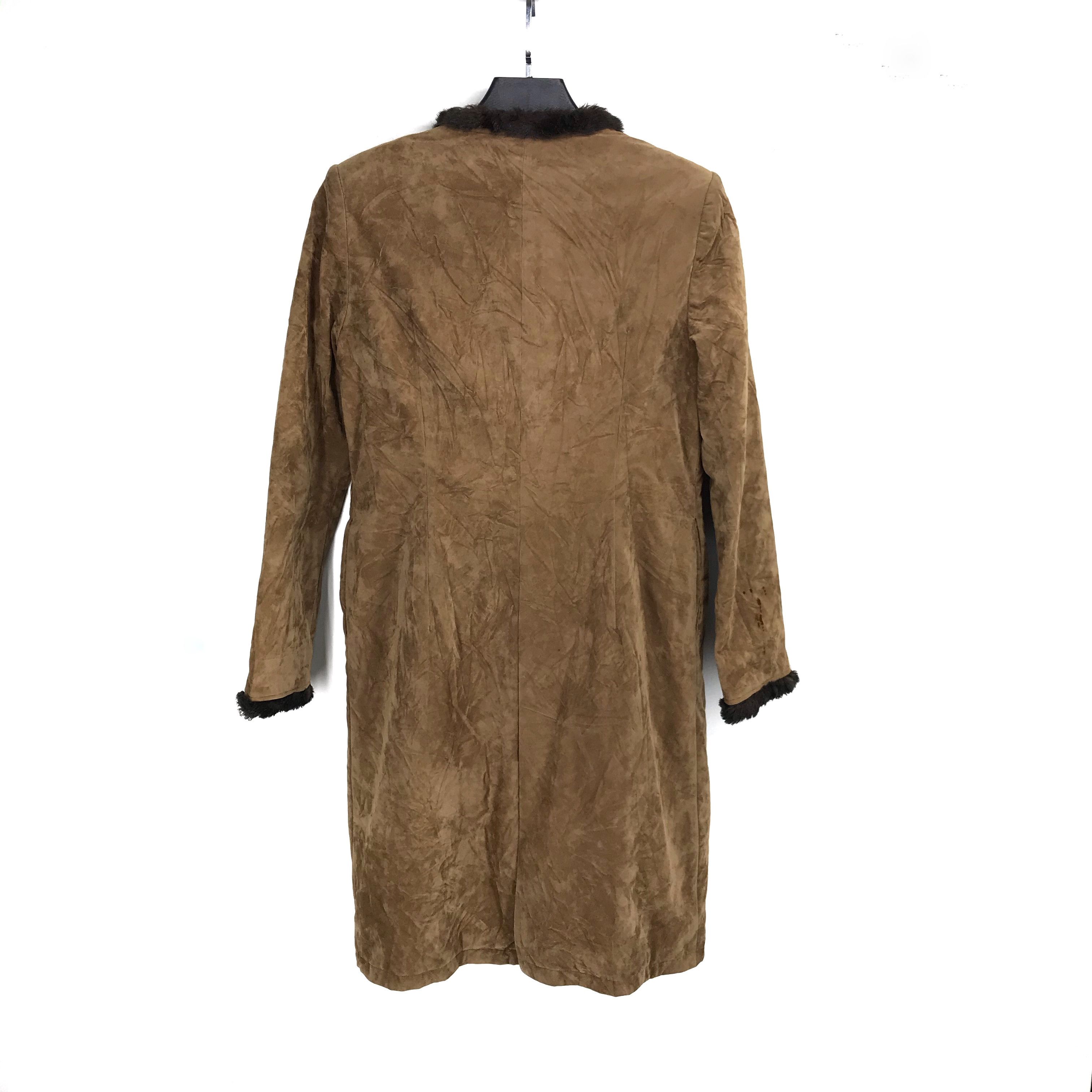 Morgan De Toi Morgan De Toi Fur Suede Overcoat Long Jacket #1874-19 Size M / US 6-8 / IT 42-44 - 10 Thumbnail