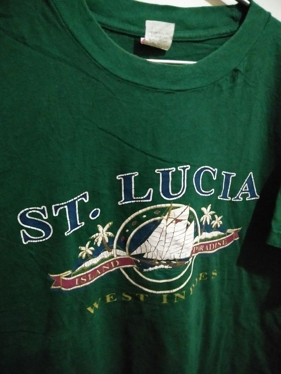 Band Tees 🔥 90 s SAINT LUCIA WEST INDIES TOURIST TEE Size US XL / EU 56 / 4 - 2 Thumbnail