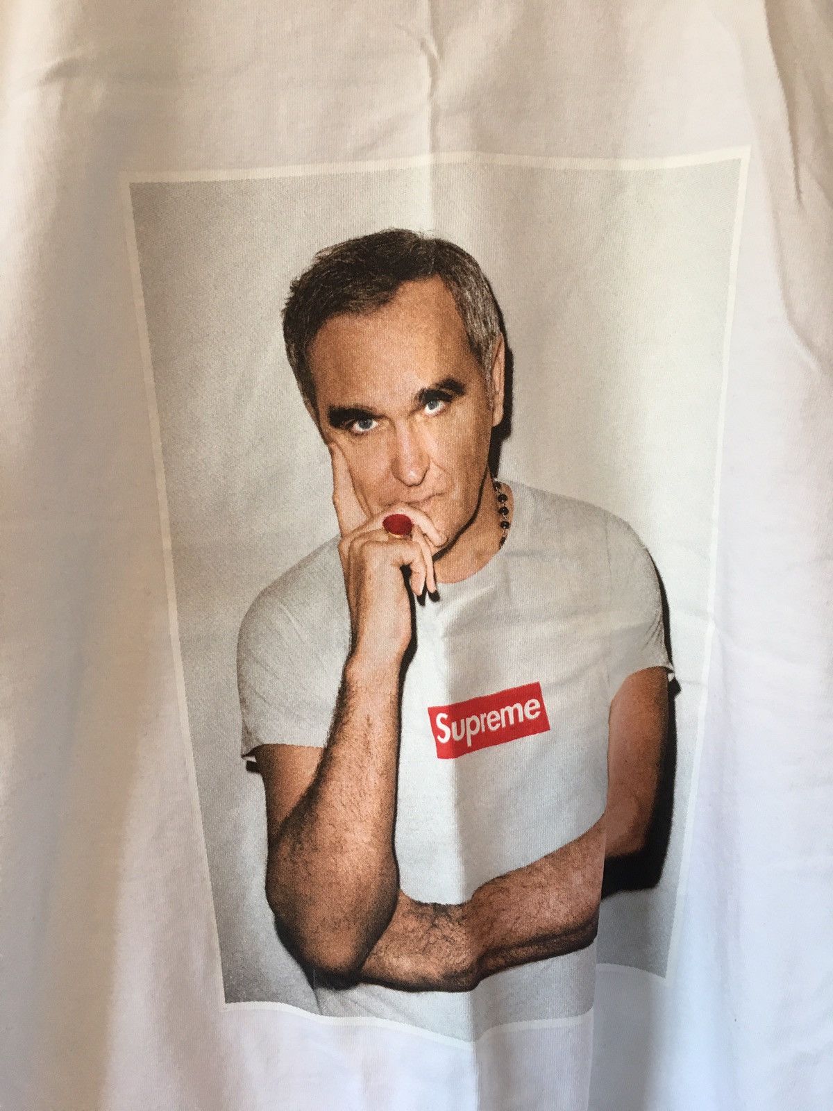 Supreme Morrissey Photo Tee White T Shirt Size Large SS16 Tops