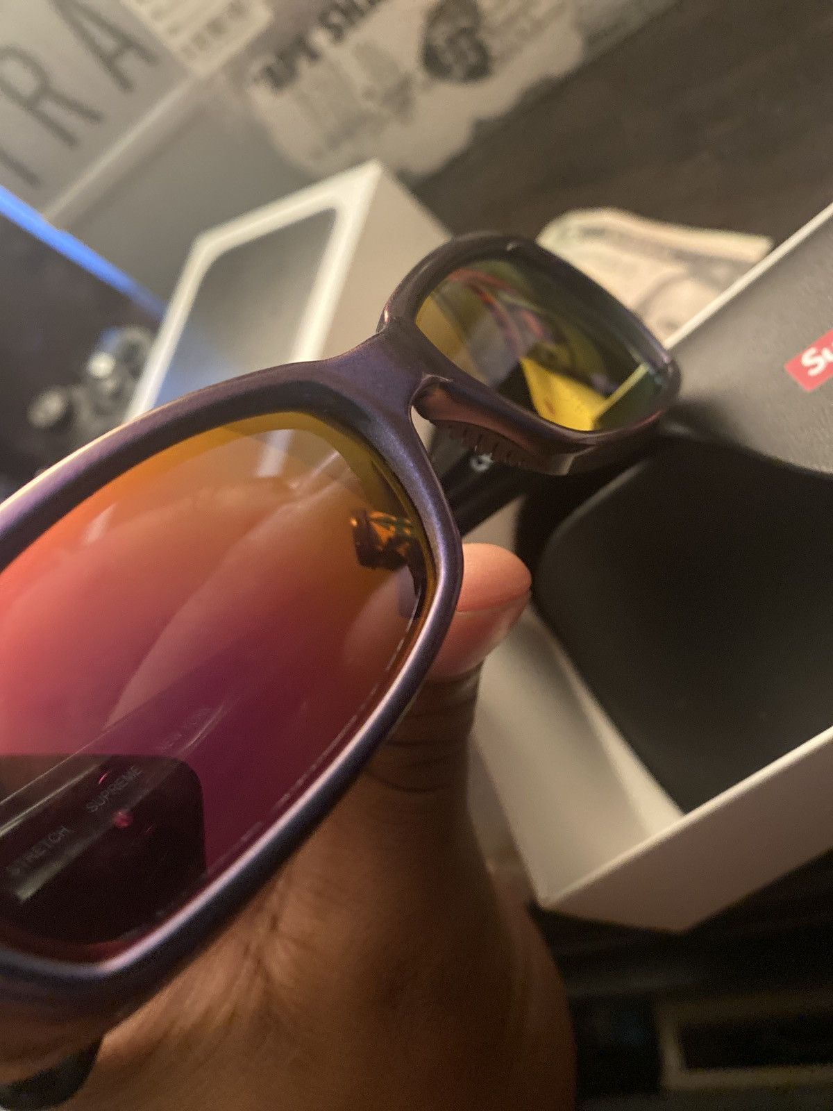 SUPREME STRETCH SUNGLASSES IRIDESCENT PURPLE - Accessories 
