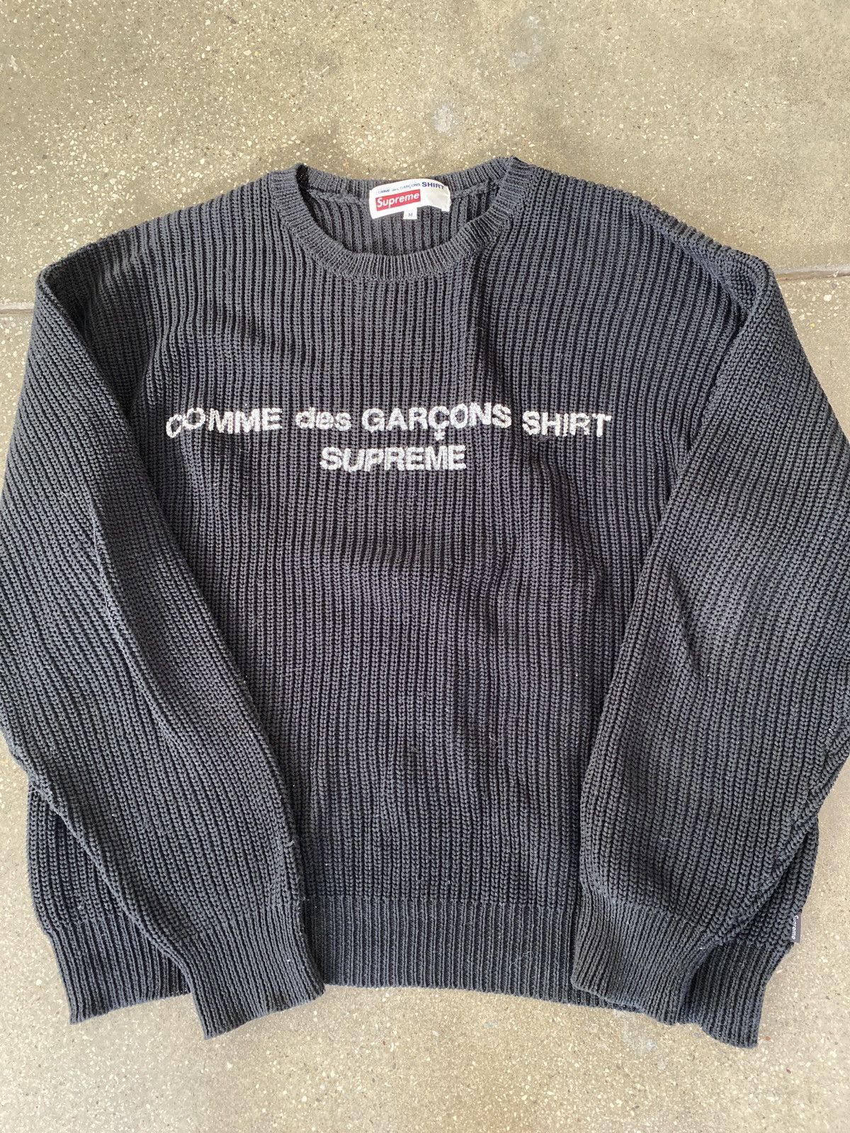 Supreme Supreme X Comme Des Garcons SHIRT Knit Sweater Black FW18