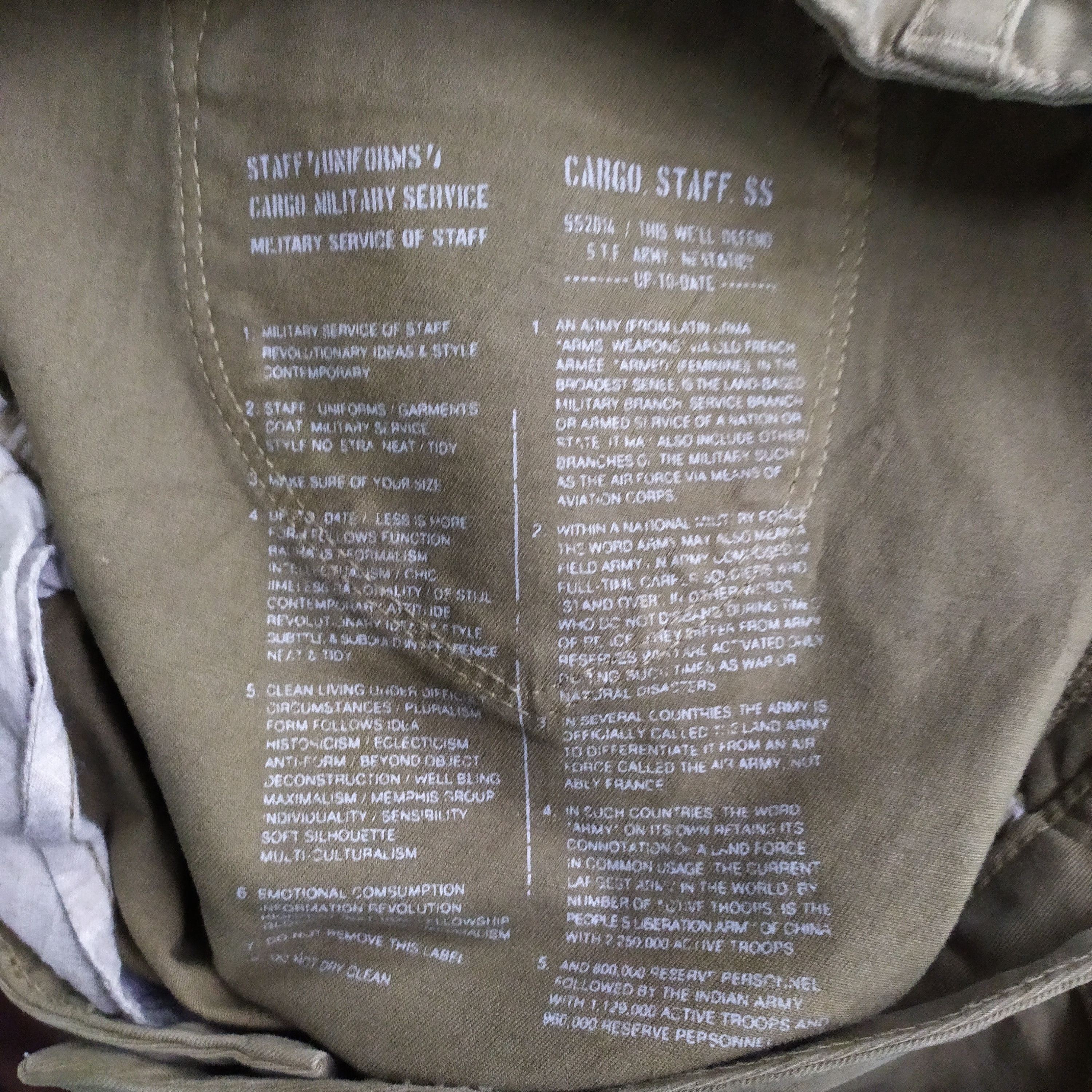 Garment Reproduction of Workers × Japanese Brand STAFF MILITARY SKINNY CARGO PANTS Size US 28 / EU 44 - 11 Thumbnail