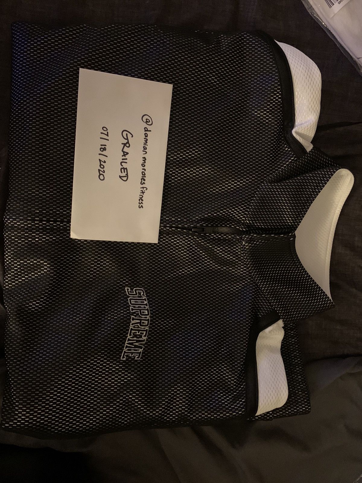 Supreme SUPREME CONTRAST ZIP TRACK JACKET BLACK(SS25) | Grailed