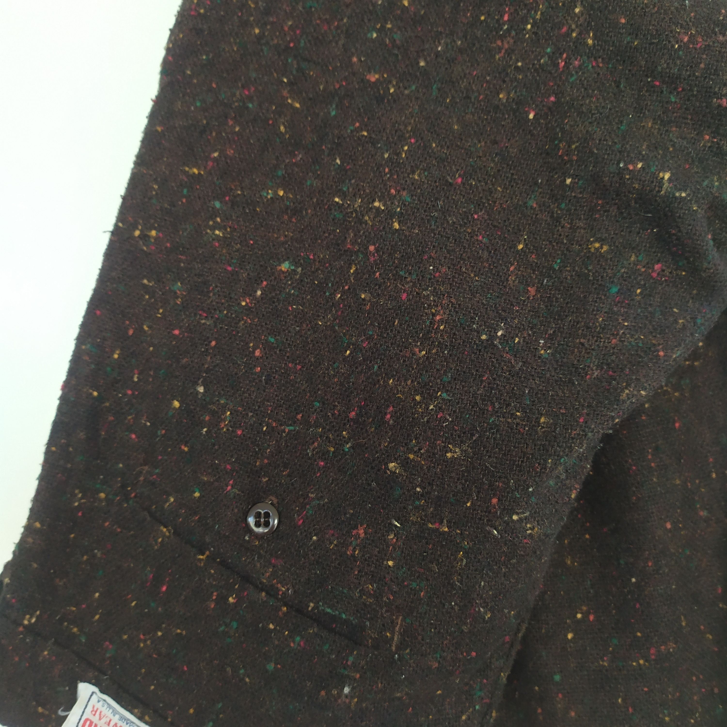 Vintage High! Standard Wool Nep Speckled Donegal Tweed Trousers Size US 34 / EU 50 - 9 Thumbnail
