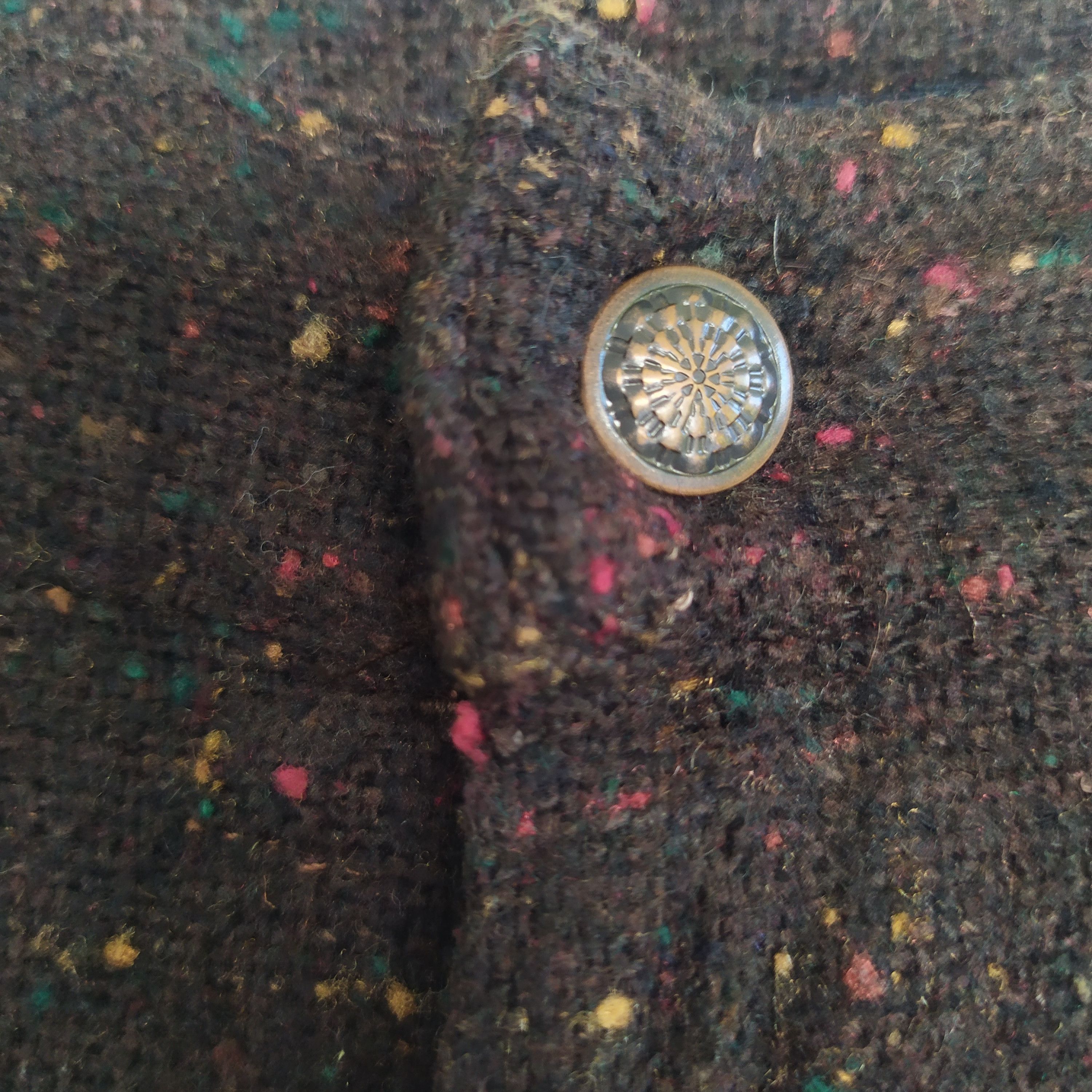 Vintage High! Standard Wool Nep Speckled Donegal Tweed Trousers Size US 34 / EU 50 - 8 Thumbnail