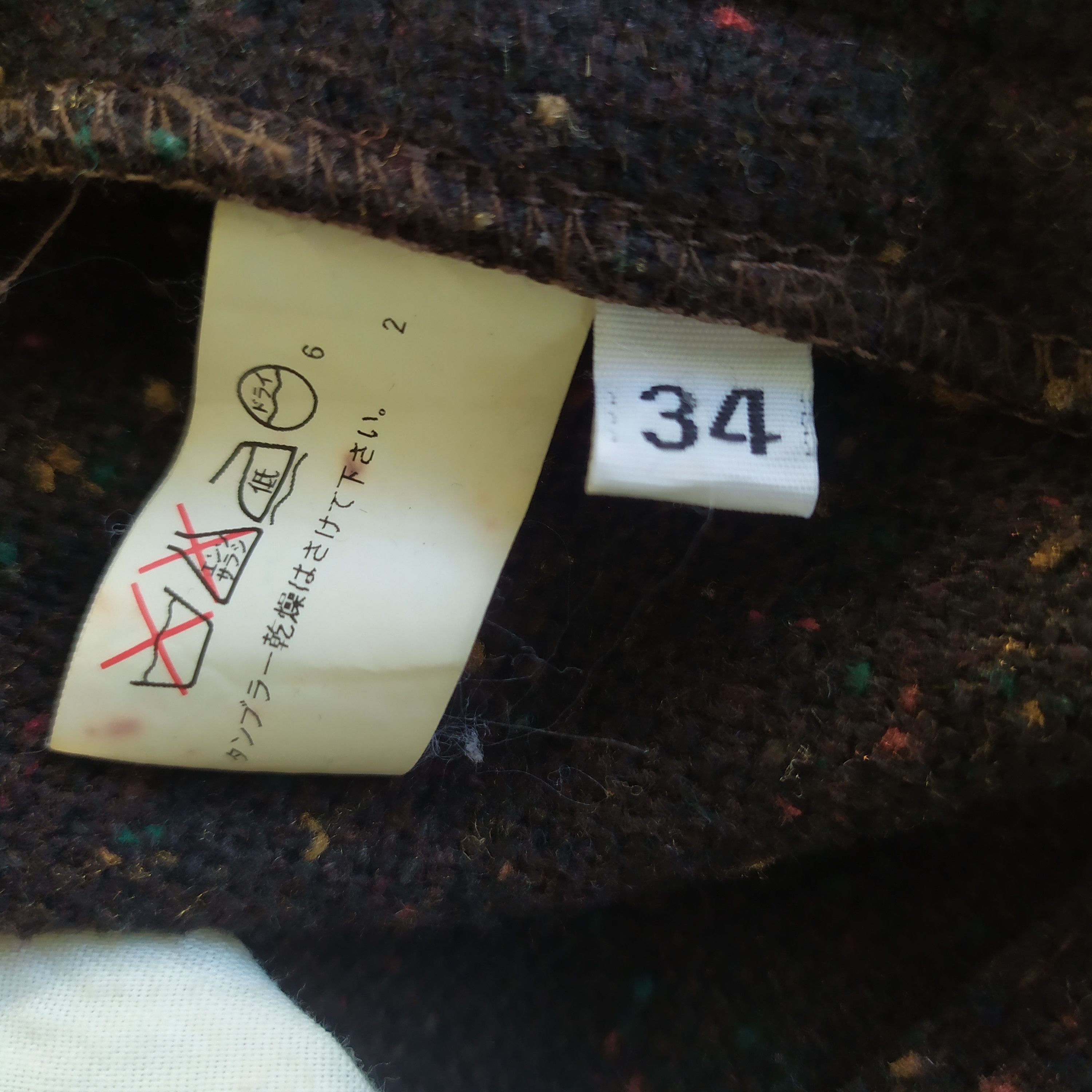 Vintage High! Standard Wool Nep Speckled Donegal Tweed Trousers Size US 34 / EU 50 - 7 Thumbnail