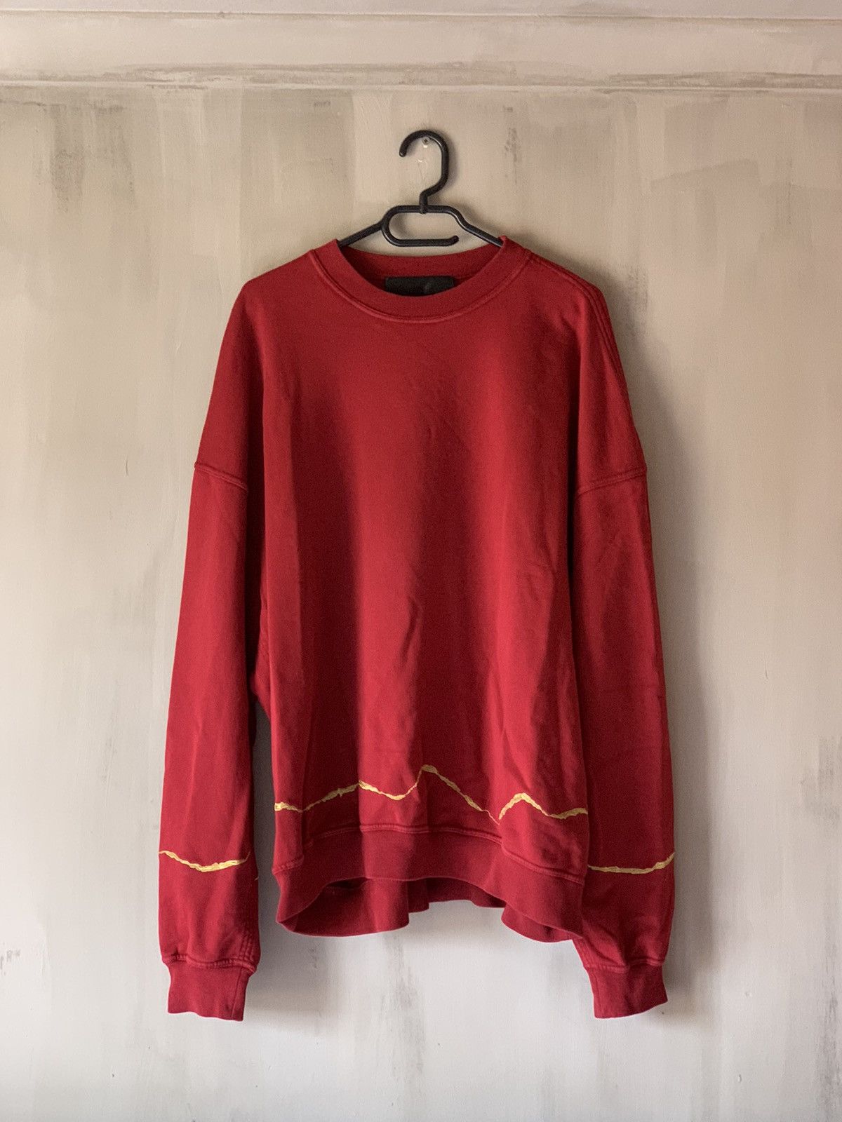 Haider Ackermann Haider Ackermann Red Embroidery Gold Sweatshirt Grailed