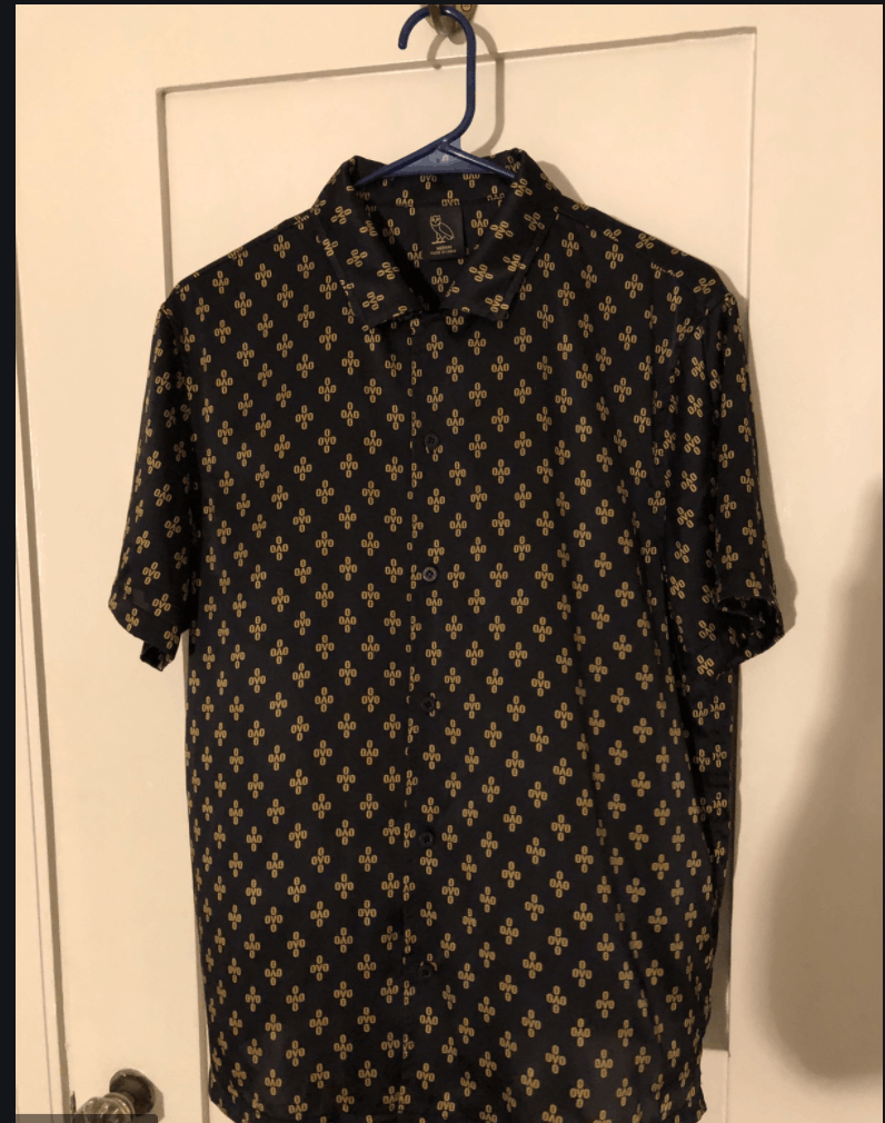 ovo monogram silk shirt