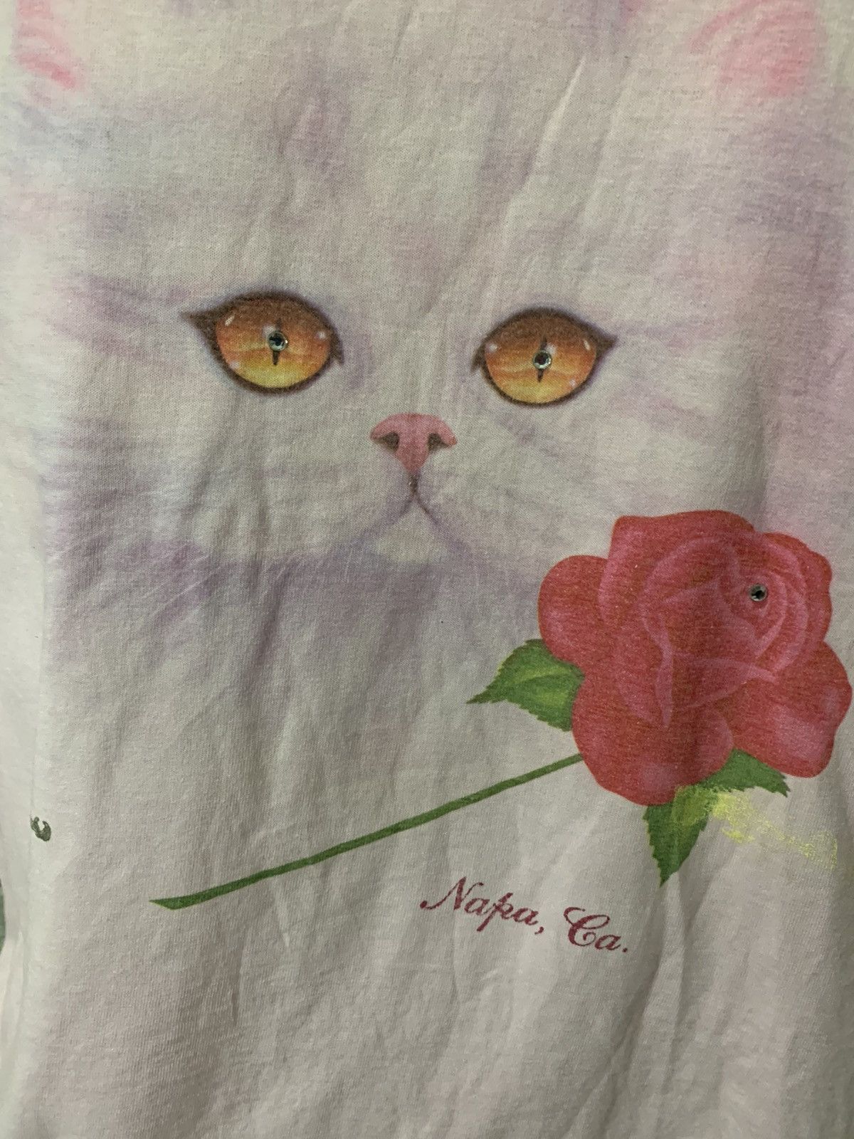 Other Vintage 90s White Cat Graphic Tee Size US L / EU 52-54 / 3 - 2 Thumbnail